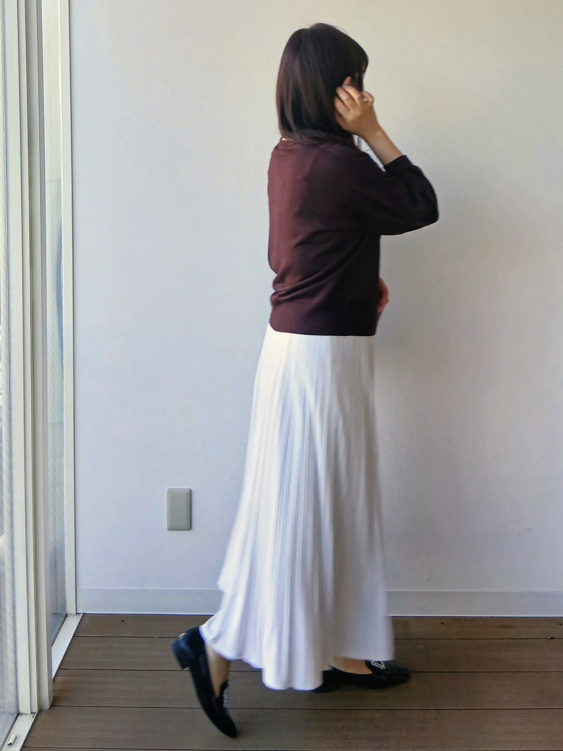 なみきさんの「UNTITLED｜【店頭人気！/8色展開】ボリュームスリーブニットプルオーバー」を使ったコーディネート