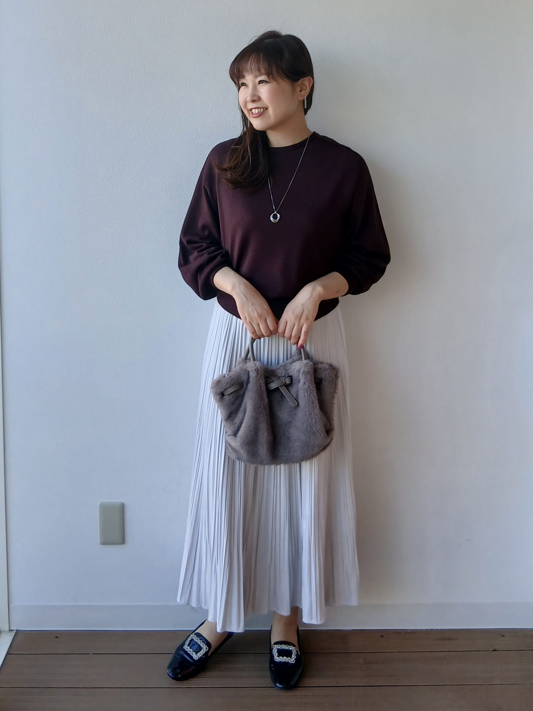 なみきさんの「UNTITLED｜【店頭人気！/8色展開】ボリュームスリーブニットプルオーバー」を使ったコーディネート