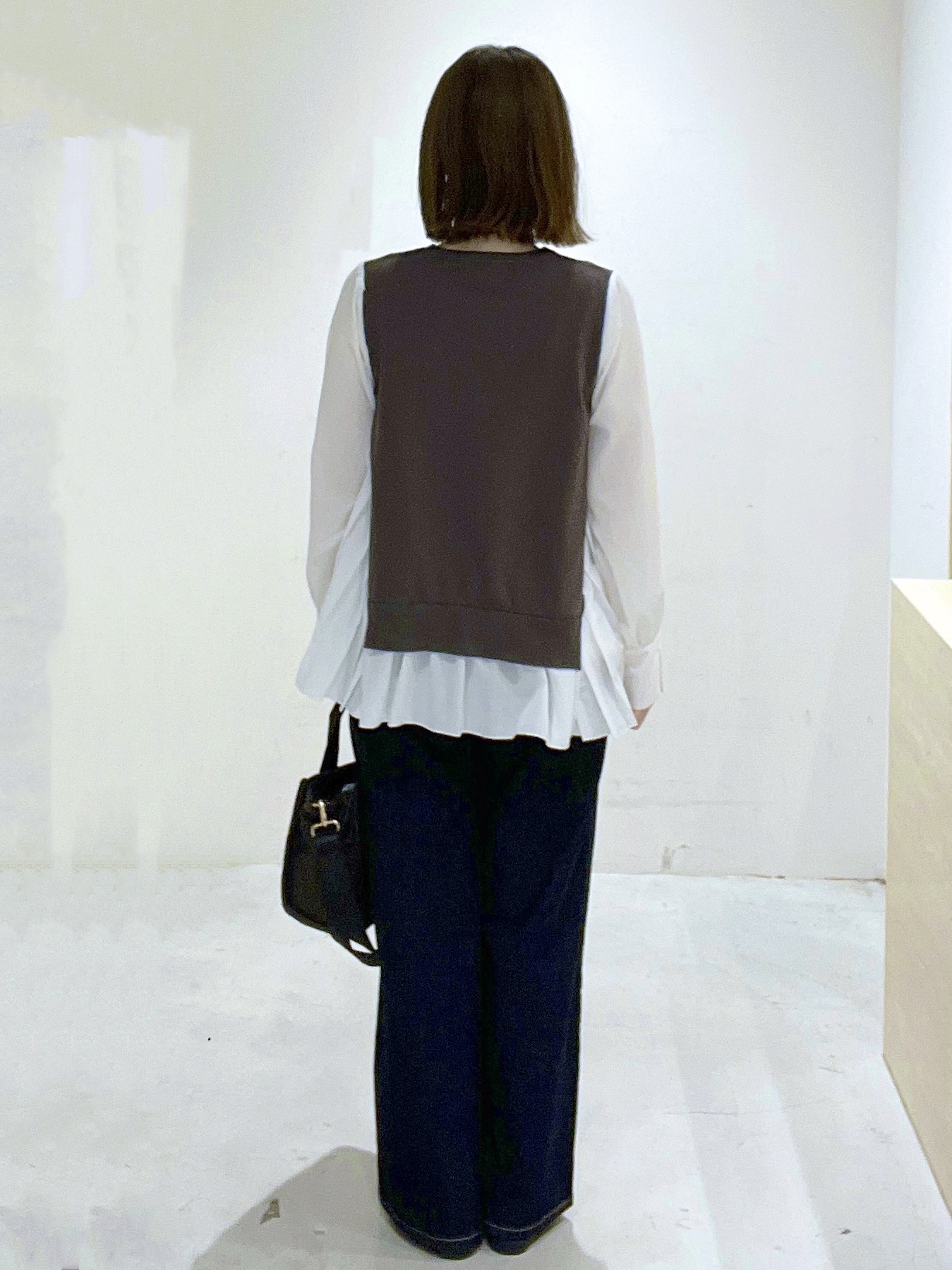 mikiさんの「OPAQUE.CLIP｜プリーツデザインドッキングニット【洗濯機OK】」を使ったコーディネート
