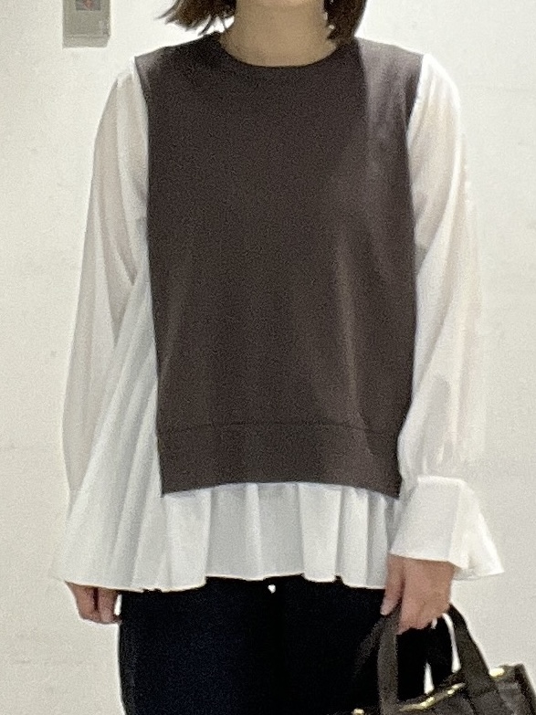 mikiさんの「OPAQUE.CLIP｜プリーツデザインドッキングニット【洗濯機OK】」を使ったコーディネート
