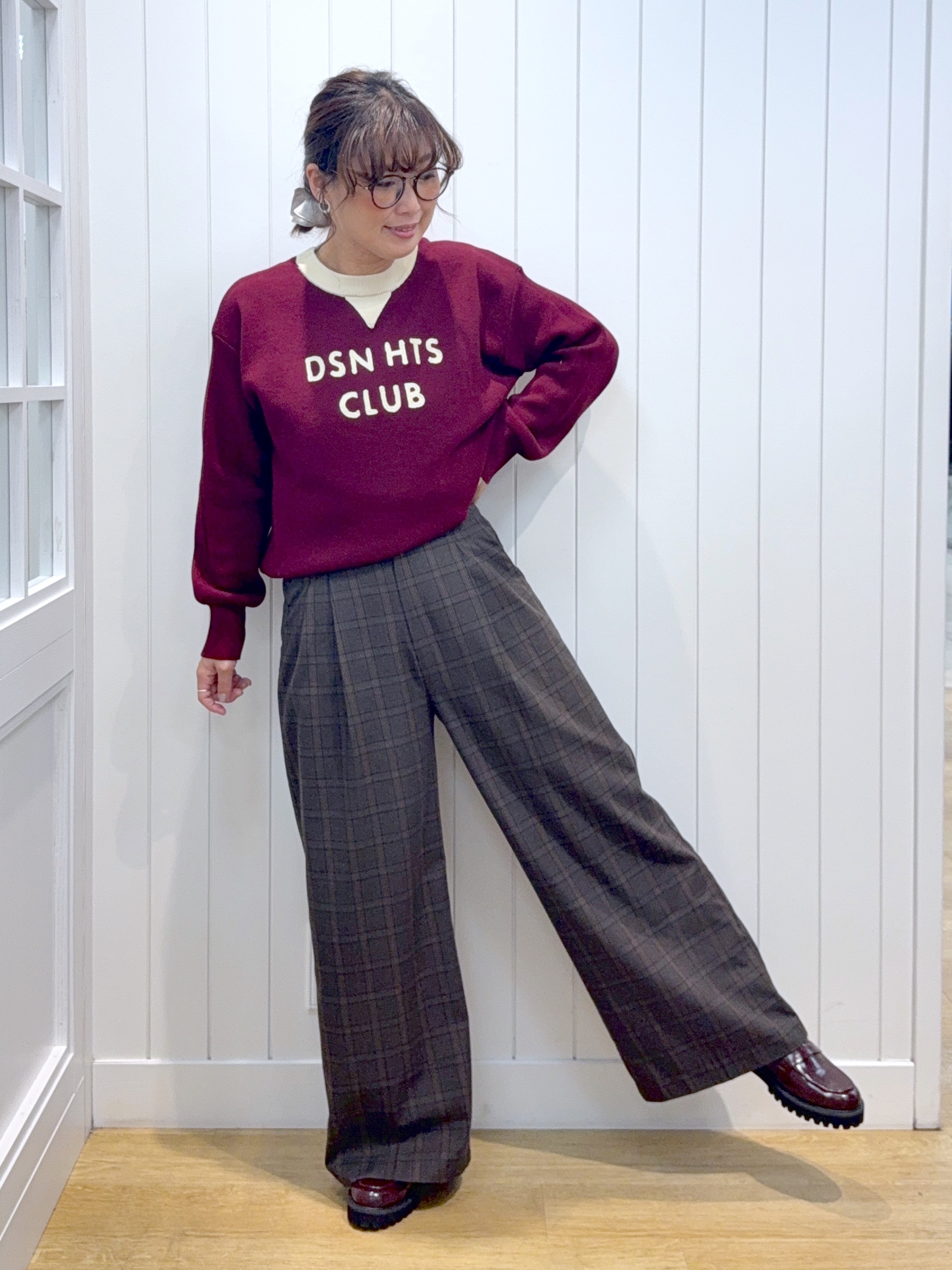 Osawaさんの「Dessin｜【セットアップ可/洗える】先染ウールライクチェック ダブルジャケット」を使ったコーディネート