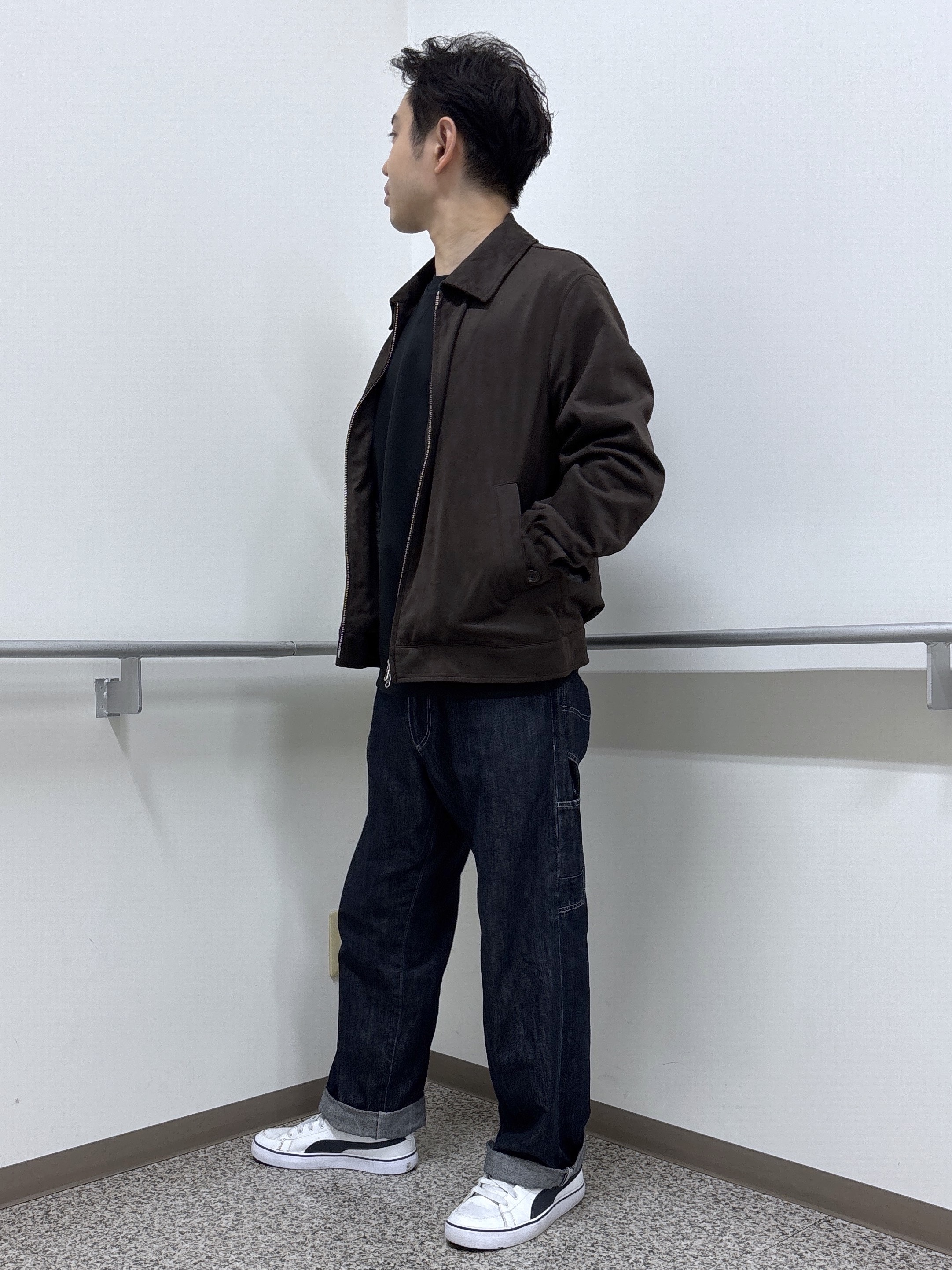 KEIさんの「TAKEO KIKUCHI｜デニム＆スウェード調 ジップブルゾン」を使ったコーディネート