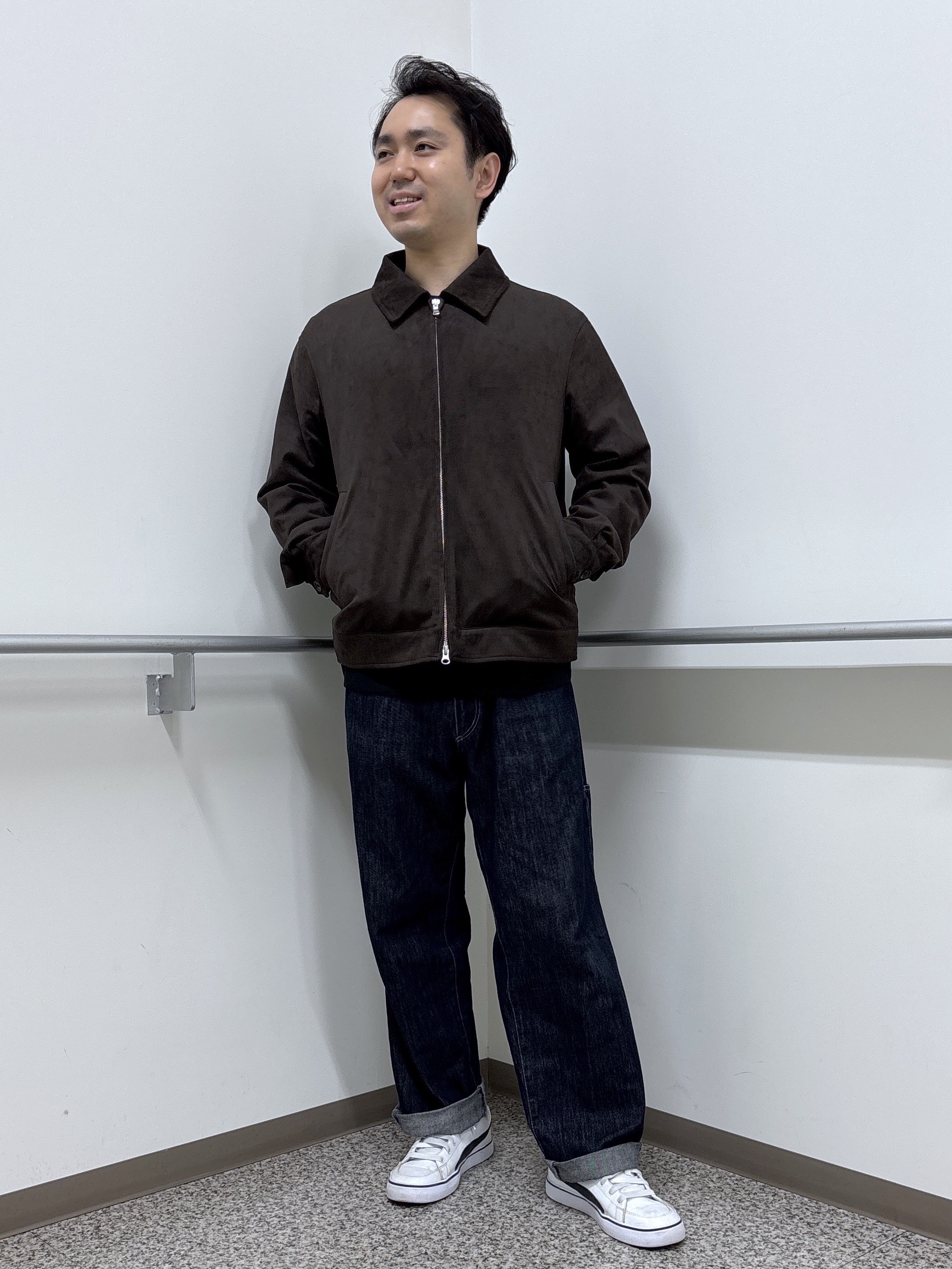 KEIさんの「TAKEO KIKUCHI｜デニム＆スウェード調 ジップブルゾン」を使ったコーディネート