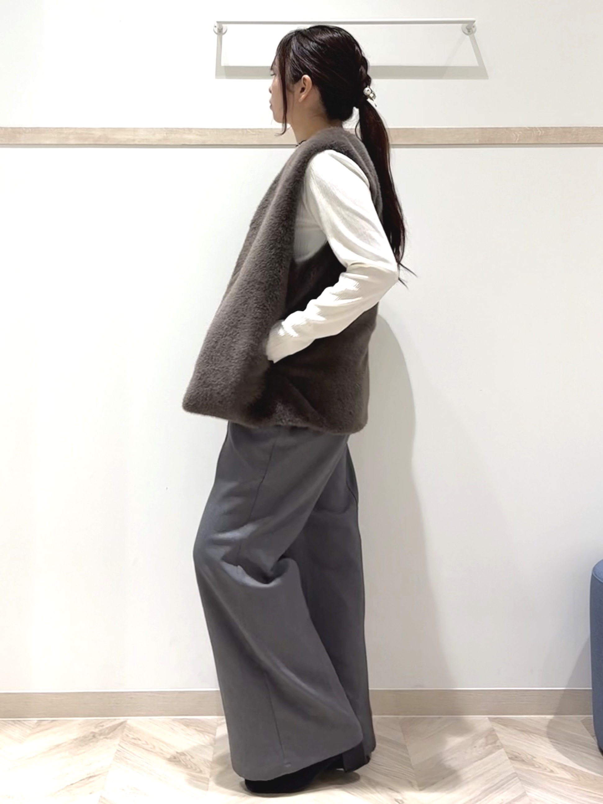 nanaさんの「SHOO･LA･RUE｜【洗濯機可】配色メロウで華やかに アソート楊柳トップス」を使ったコーディネート