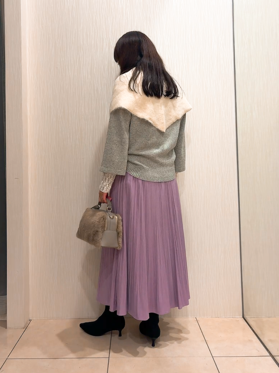 SAHOさんの「UNTITLED｜【アンサンブル可/手洗い可】杢調プルオーバーニット」を使ったコーディネート