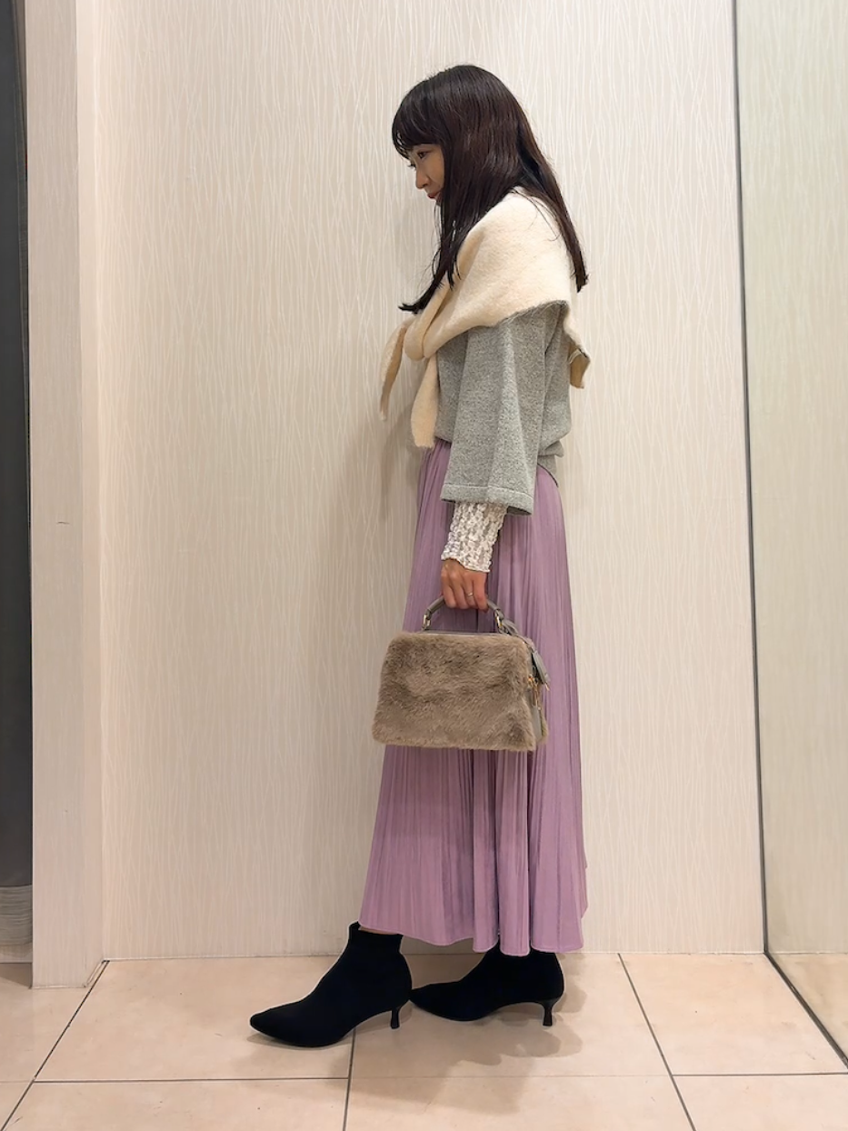 SAHOさんの「UNTITLED｜【アンサンブル可/手洗い可】杢調プルオーバーニット」を使ったコーディネート
