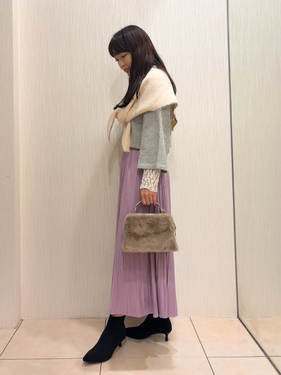 SAHOさんの「UNTITLED｜【アンサンブル可/手洗い可】杢調プルオーバーニット」を使ったコーディネート