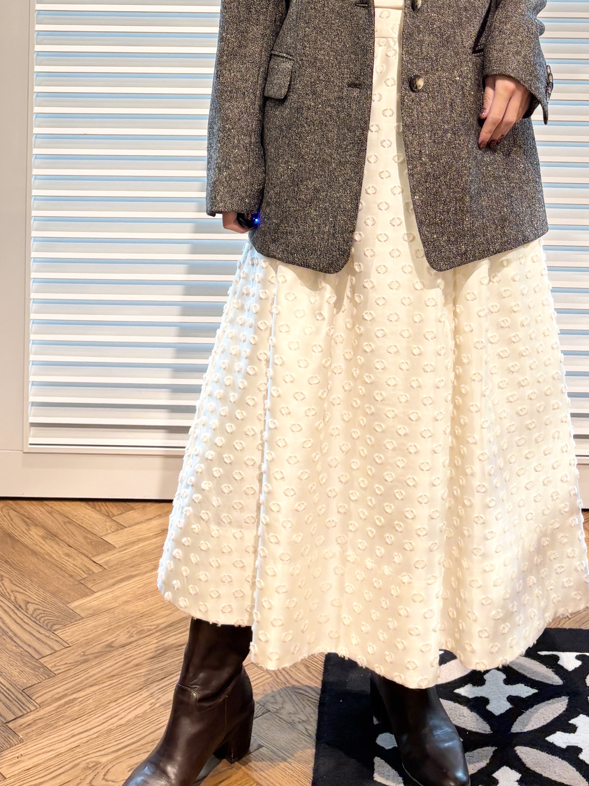 清水夏姫さんの「DRESSTERIOR｜【吸湿発熱/保湿機能/インナー】ホカウル タートルネックプルオーバー」を使ったコーディネート