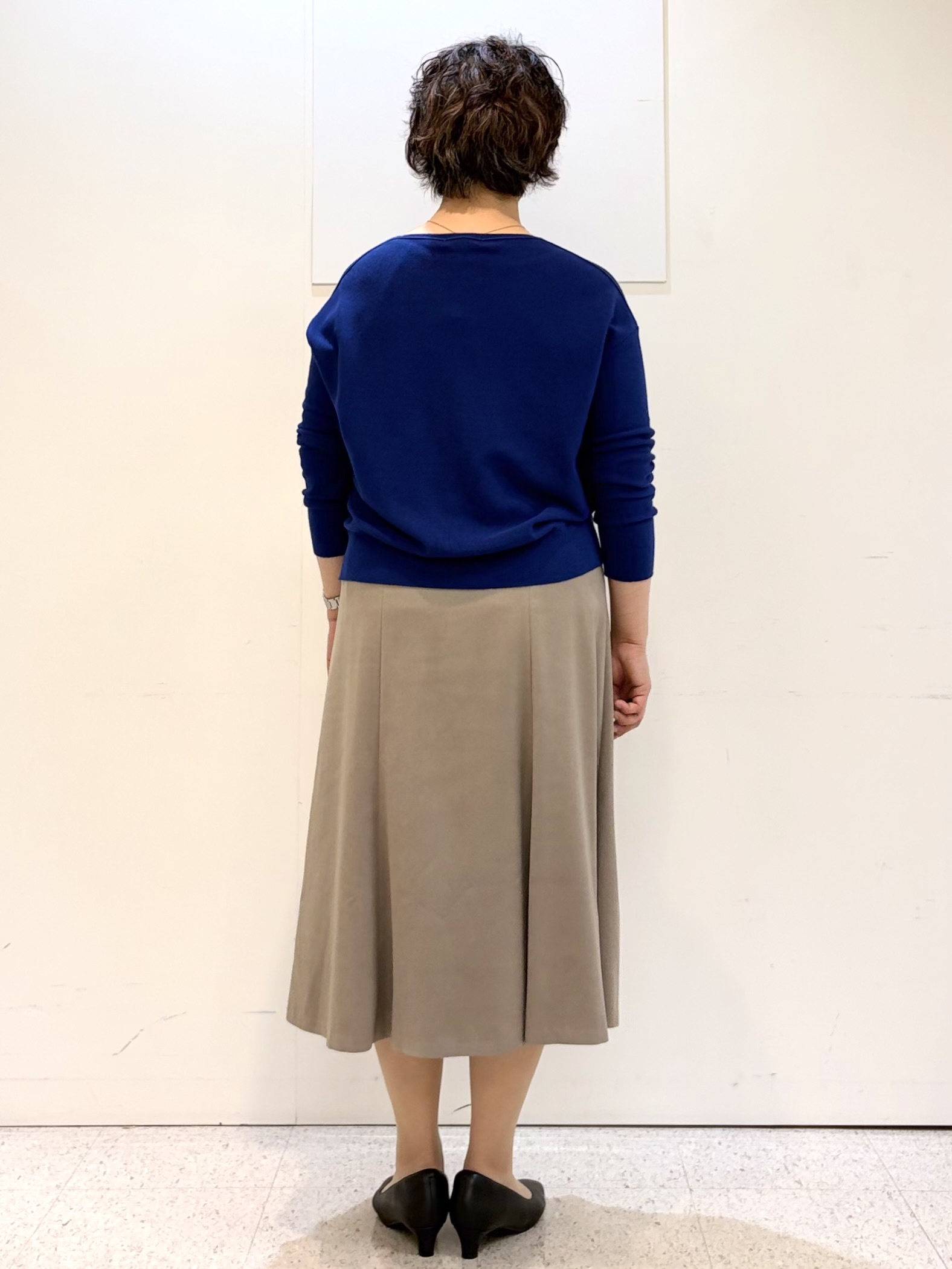ヤスコさんの「Reflect｜【洗える】ボートネックニットトップス」を使ったコーディネート