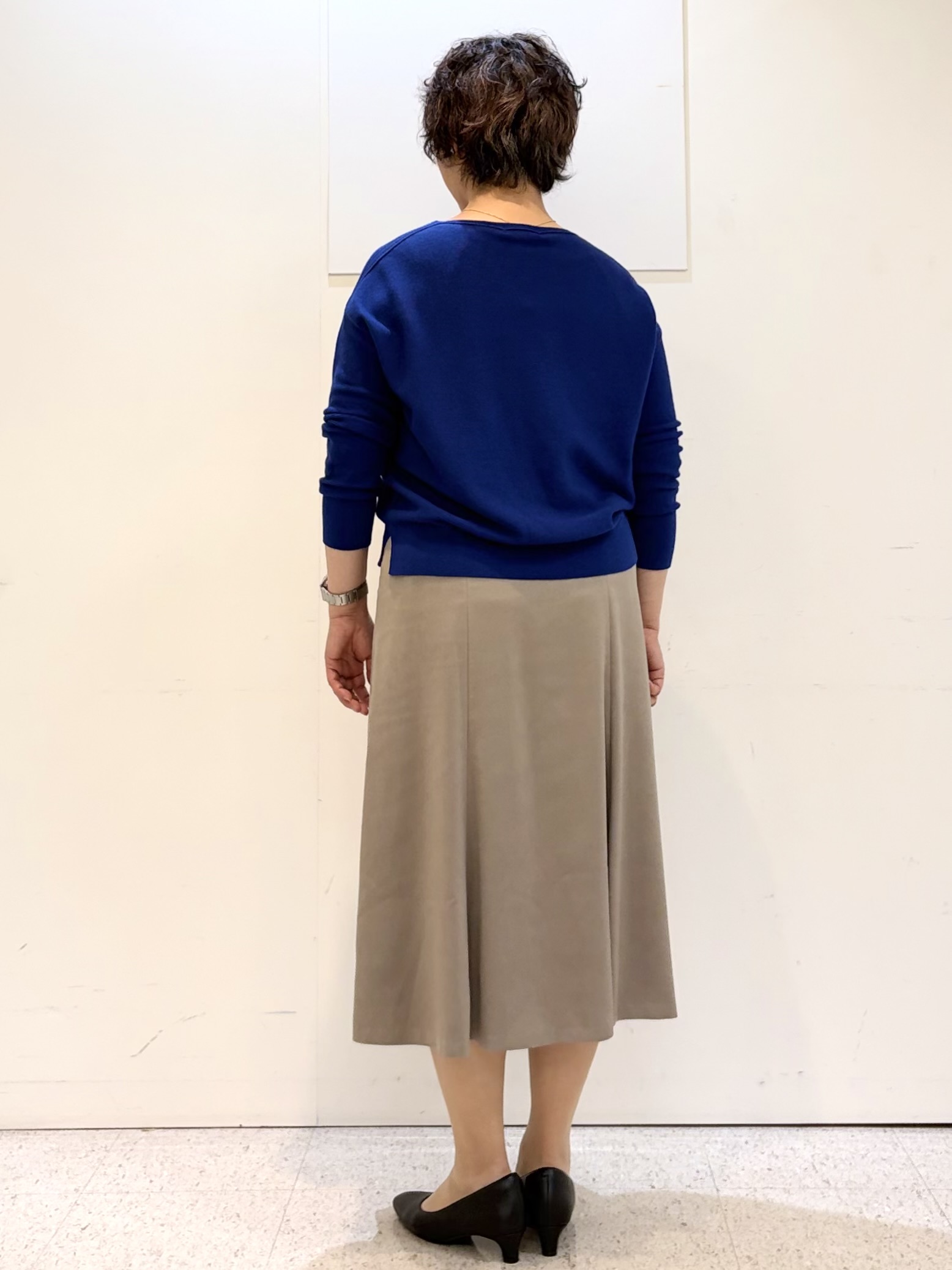 ヤスコさんの「Reflect｜【洗える】ボートネックニットトップス」を使ったコーディネート