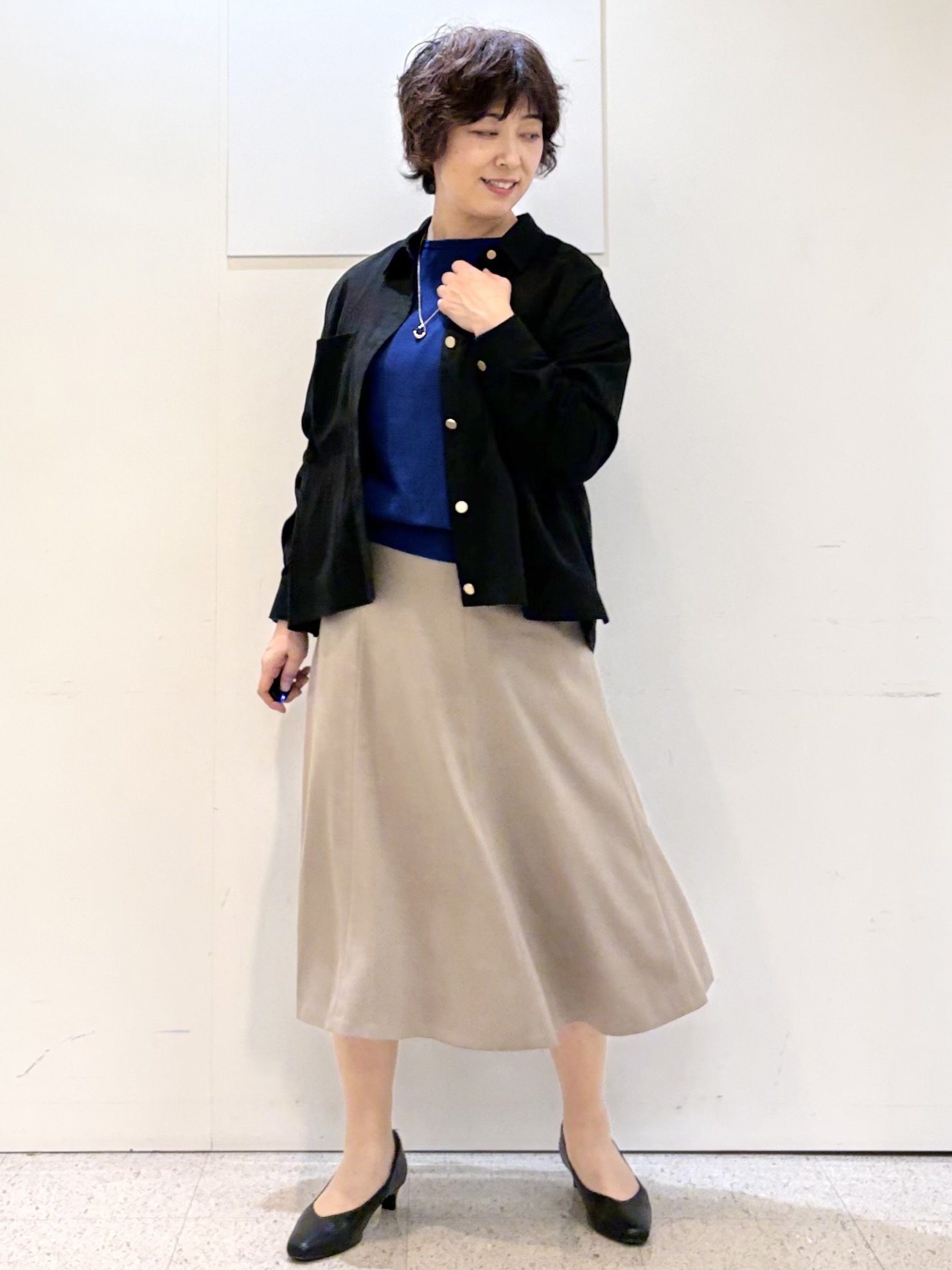 ヤスコさんの「Reflect｜【羽織◎】スエード調シャツ」を使ったコーディネート