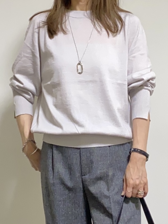 tomoさんの「UNTITLED｜【アンサンブル可/秋羽織り/通勤】シルクウールカシミヤカーディガン」を使ったコーディネート