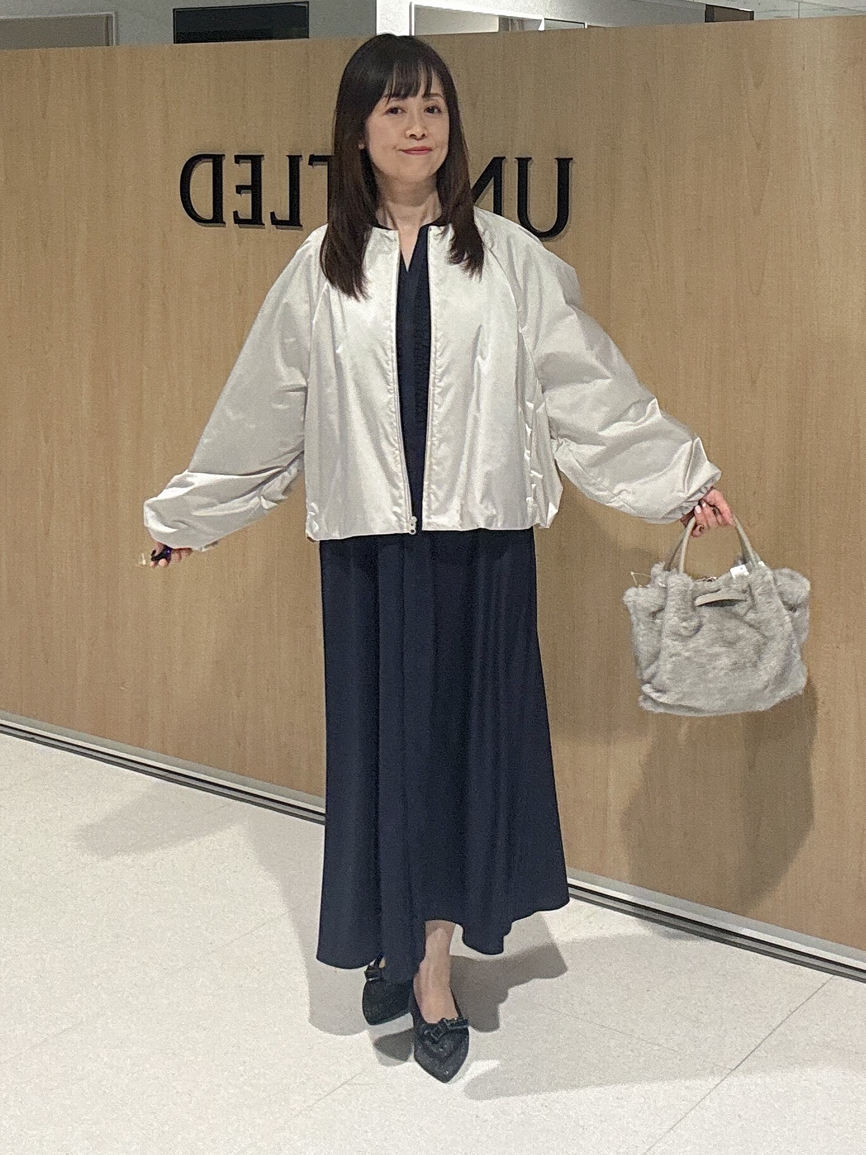 makiさんの「UNTITLED｜【軽アウター/中綿/秋冬コート】ショートブルゾン」を使ったコーディネート