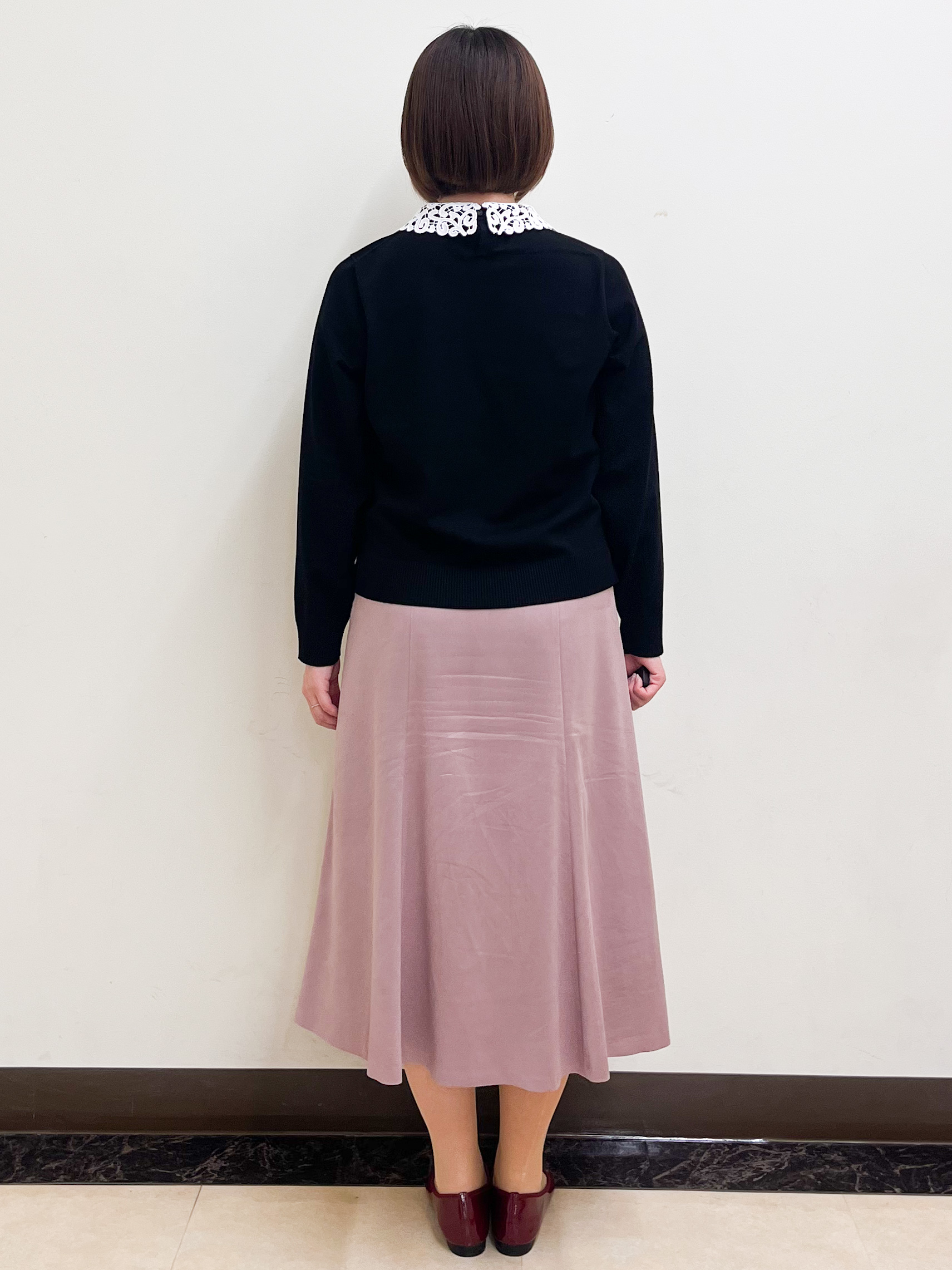 mikikoさんの「Reflect｜【付け衿】レース衿付きストレッチニット」を使ったコーディネート