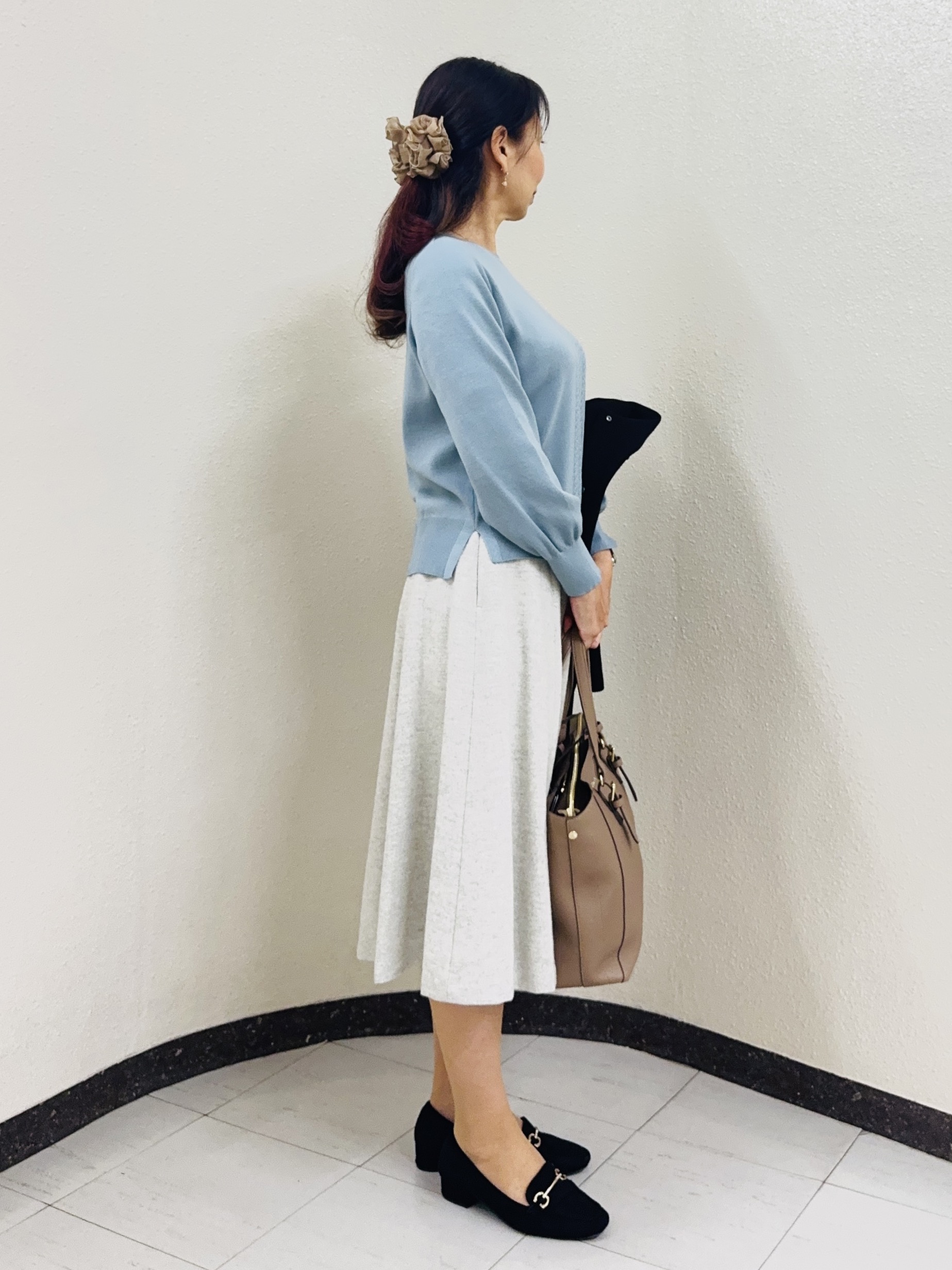 ⭐︎Eimi⭐︎さんの「Reflect｜【マシンウォッシュ】レース風編み柄ニット」を使ったコーディネート