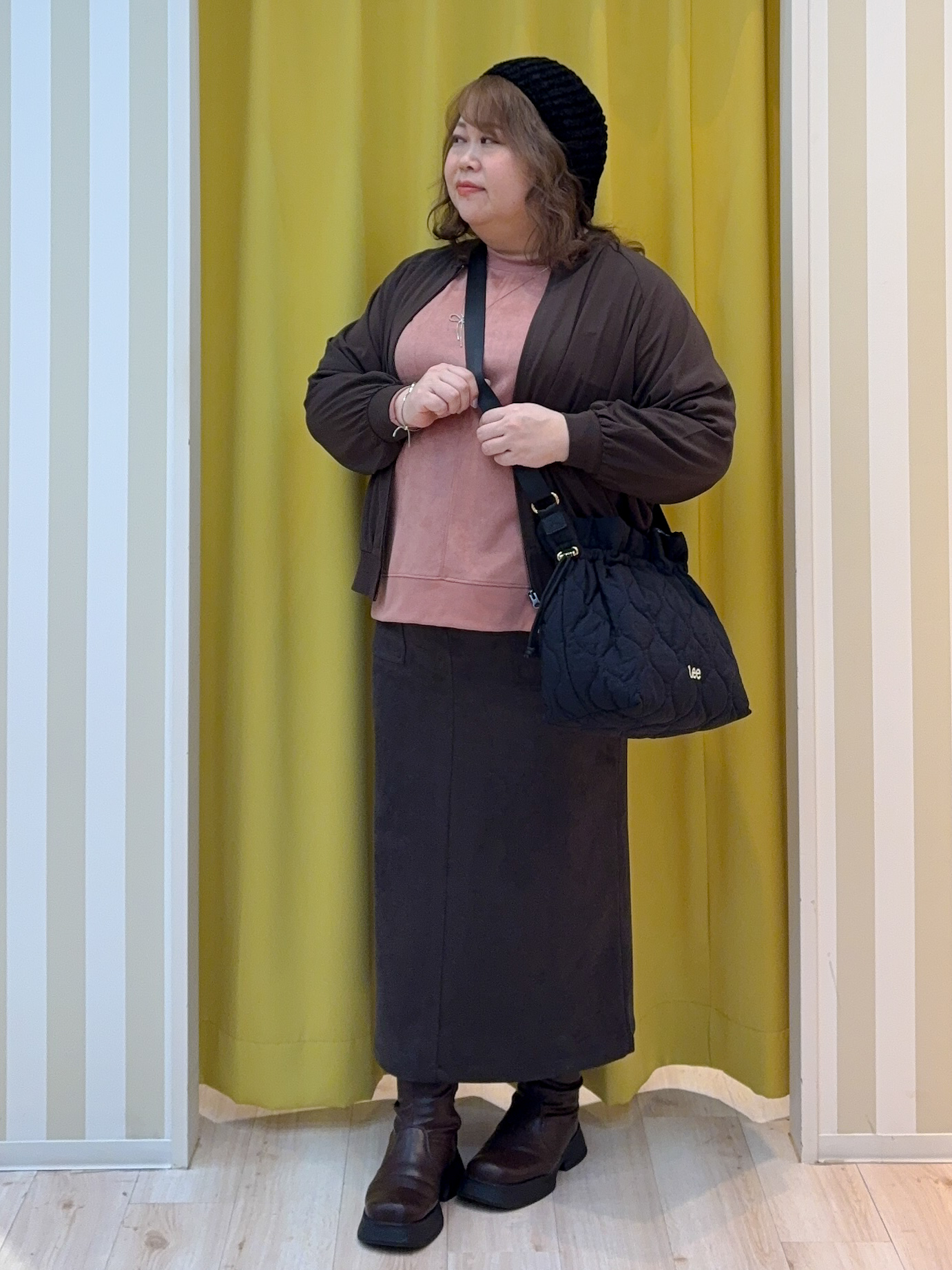 kotoさんさんの「SHOO･LA･RUE｜【S-LL】洗濯後しわになりにくい さっと羽織れる麻調ブルゾン」を使ったコーディネート