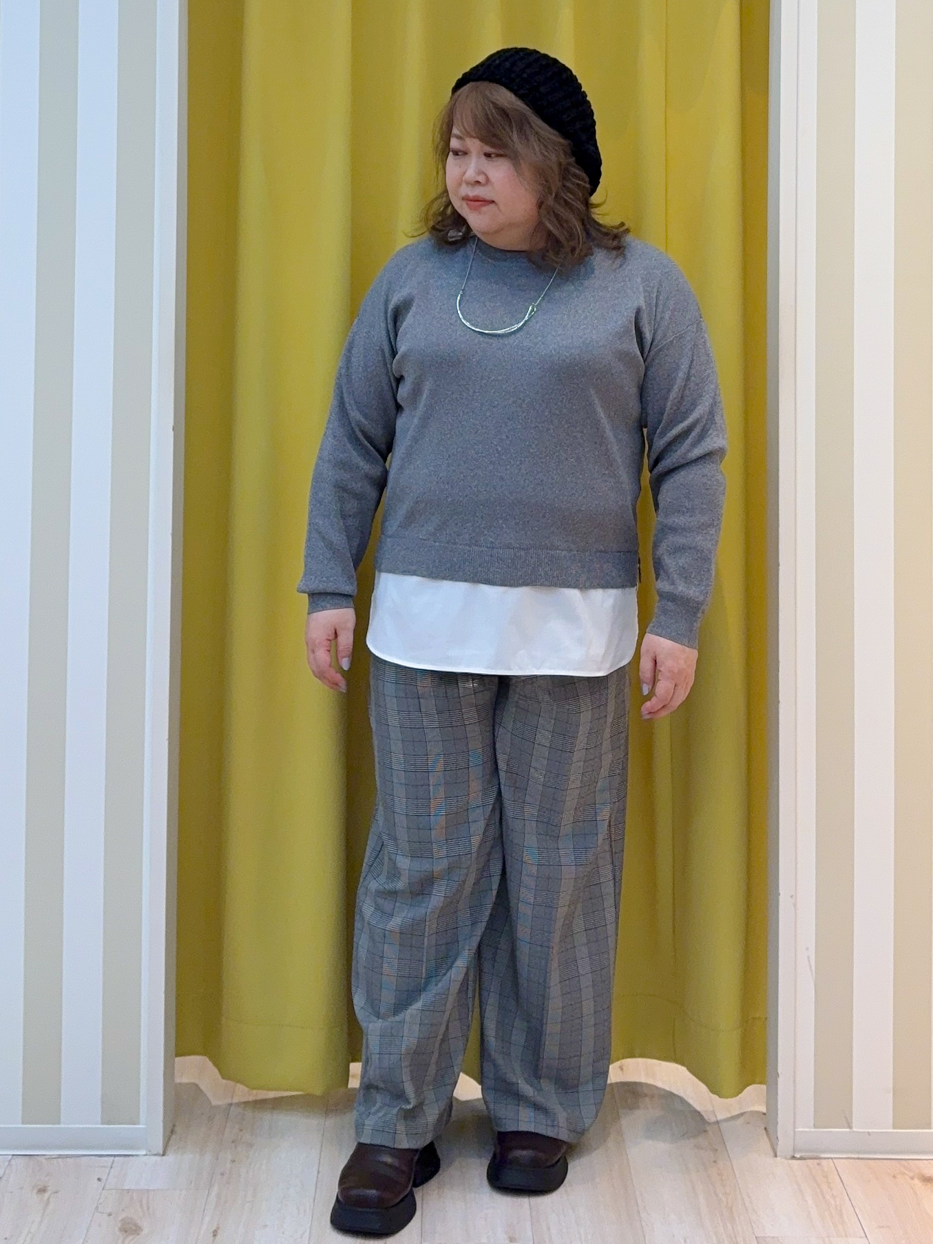 kotoさんさんの「SHOO･LA･RUE｜【セットアップ可/洗濯後しわになりにくい】ウールフィール ダブルジャケット」を使ったコーディネート