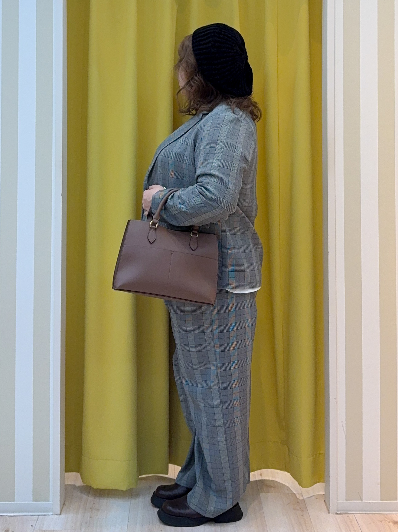 kotoさんさんの「SHOO･LA･RUE｜【セットアップ可/洗濯後しわになりにくい】ウールフィール ダブルジャケット」を使ったコーディネート