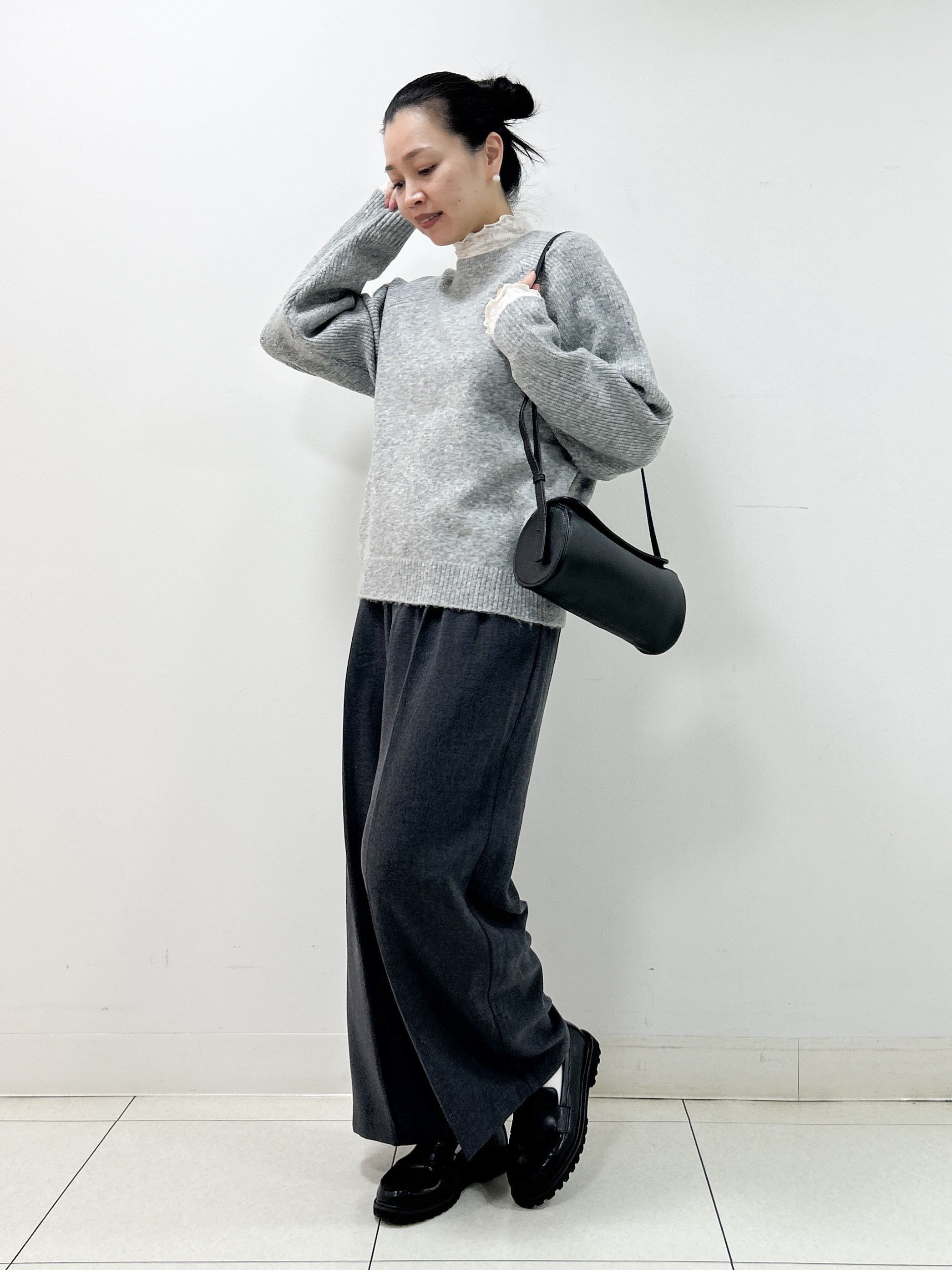 Kaiさんの「Dessin｜【洗濯機OK/サスティナブル/6色展開】編地切替ラグラン ニットプルオーバー」を使ったコーディネート
