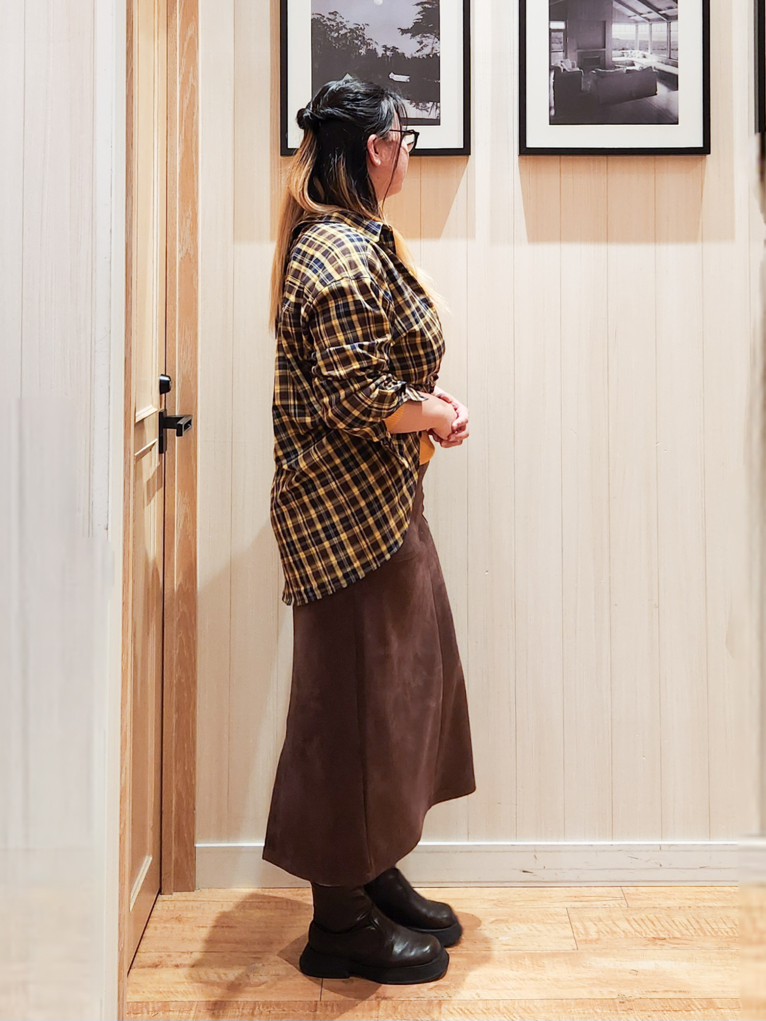 れーやんさんの「SHOO･LA･RUE｜【洗濯後しわになりにくい/S-LL】気分で選ぶ 大人のデイリー使いに ベーシックシャツ」を使ったコーディネート
