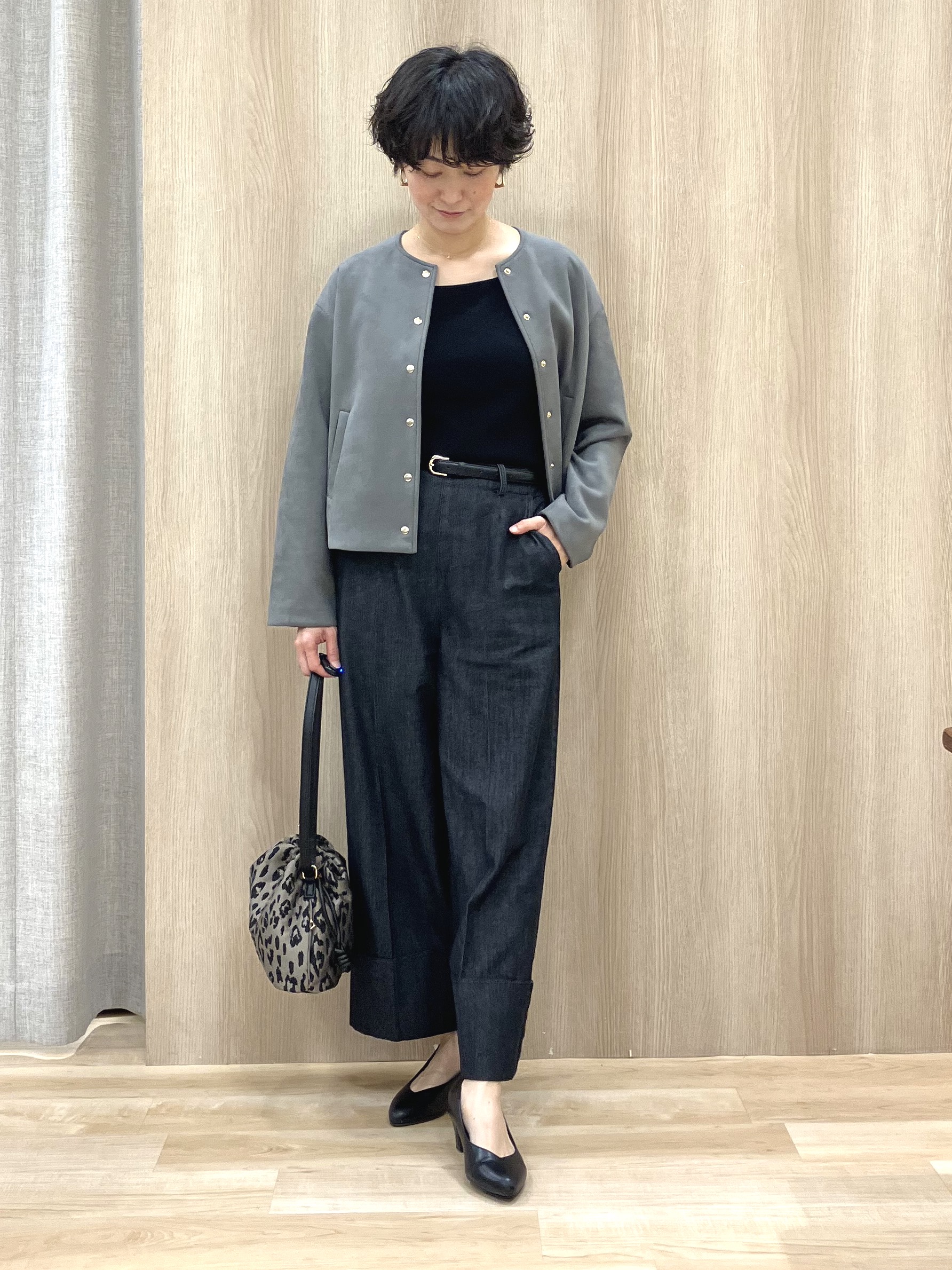 Keiさんの「grove｜【1枚着でも重ね着でも〇】大人カジュアル プリントアソートロンT」を使ったコーディネート