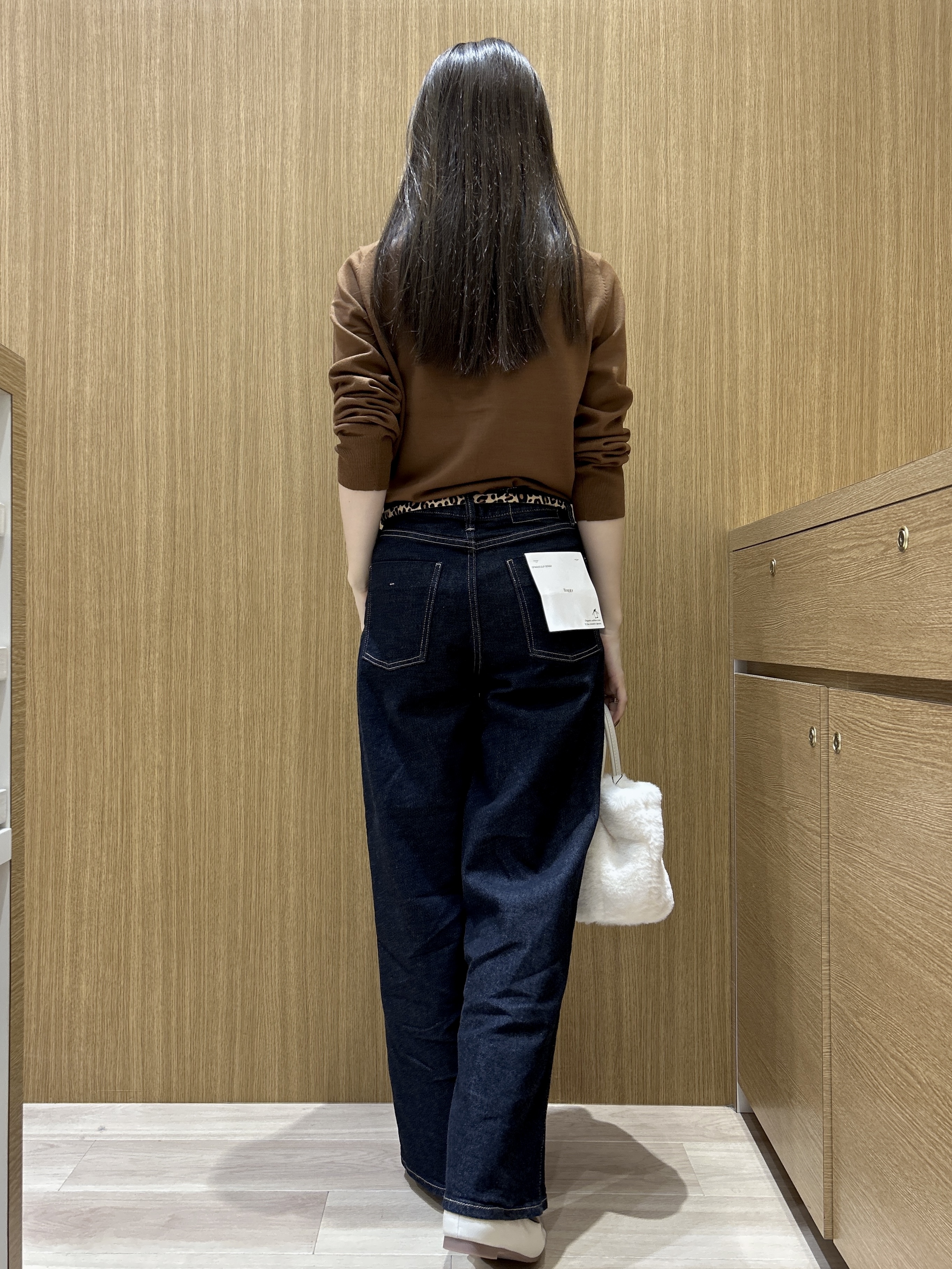 maiさんの「OPAQUE.CLIP｜ストレッチバギーデニム【洗濯機洗い可】《SS～LL》」を使ったコーディネート