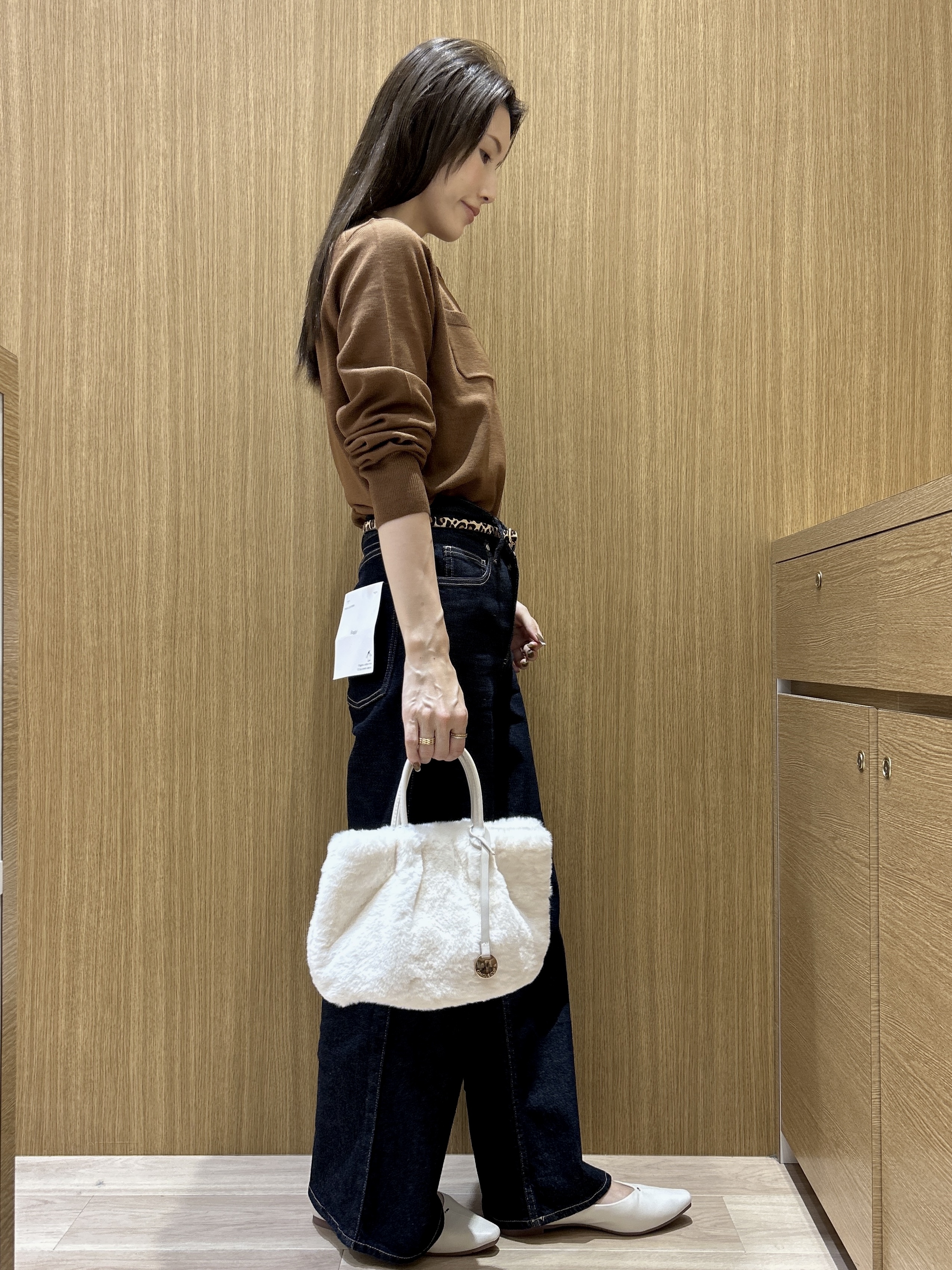 maiさんの「OPAQUE.CLIP｜ストレッチバギーデニム【洗濯機洗い可】《SS～LL》」を使ったコーディネート