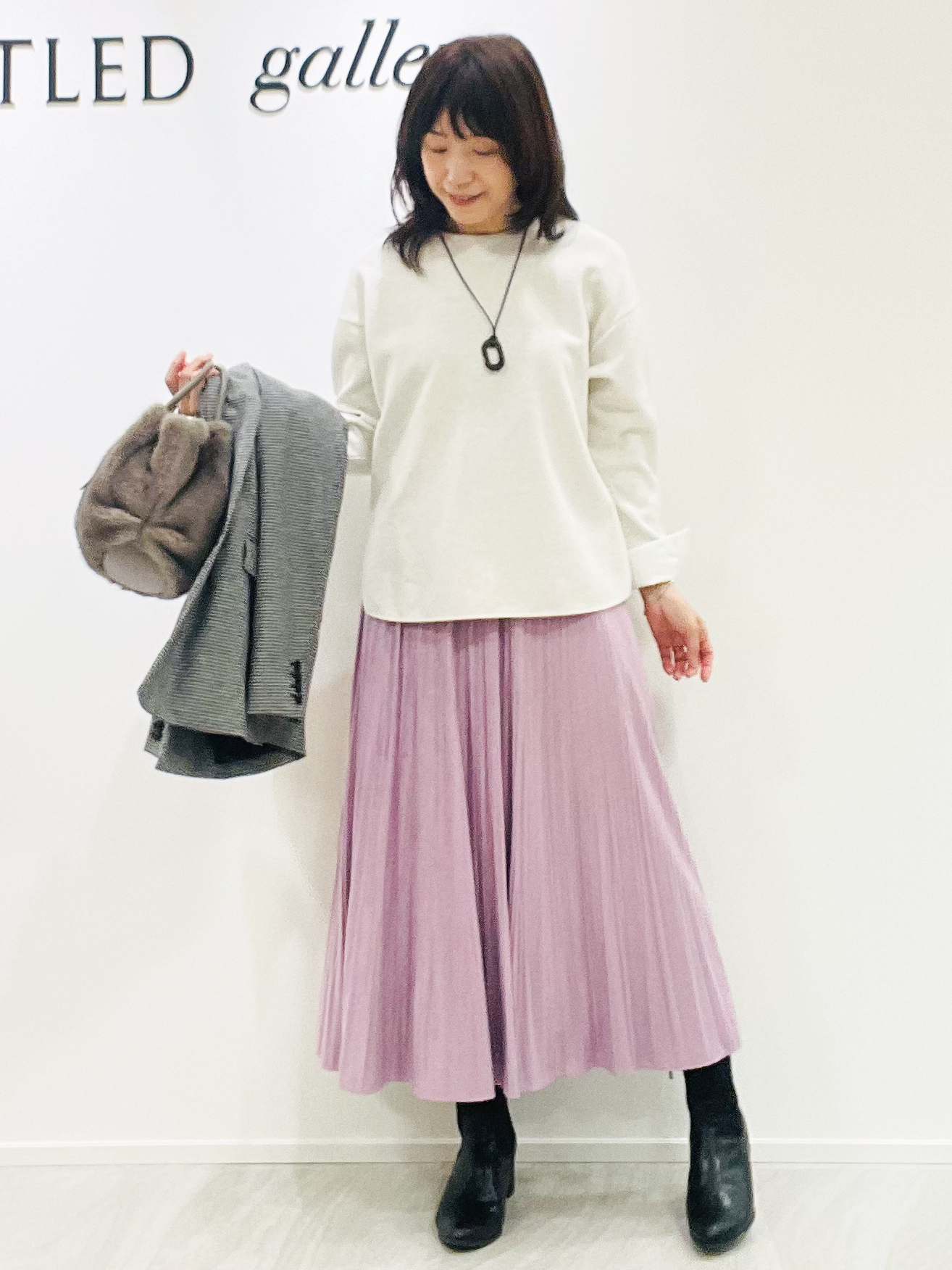 めいさんの「UNTITLED｜【セットアップ可/ライトアウター/仕事着スーツ】ウールダブルジャケット」を使ったコーディネート