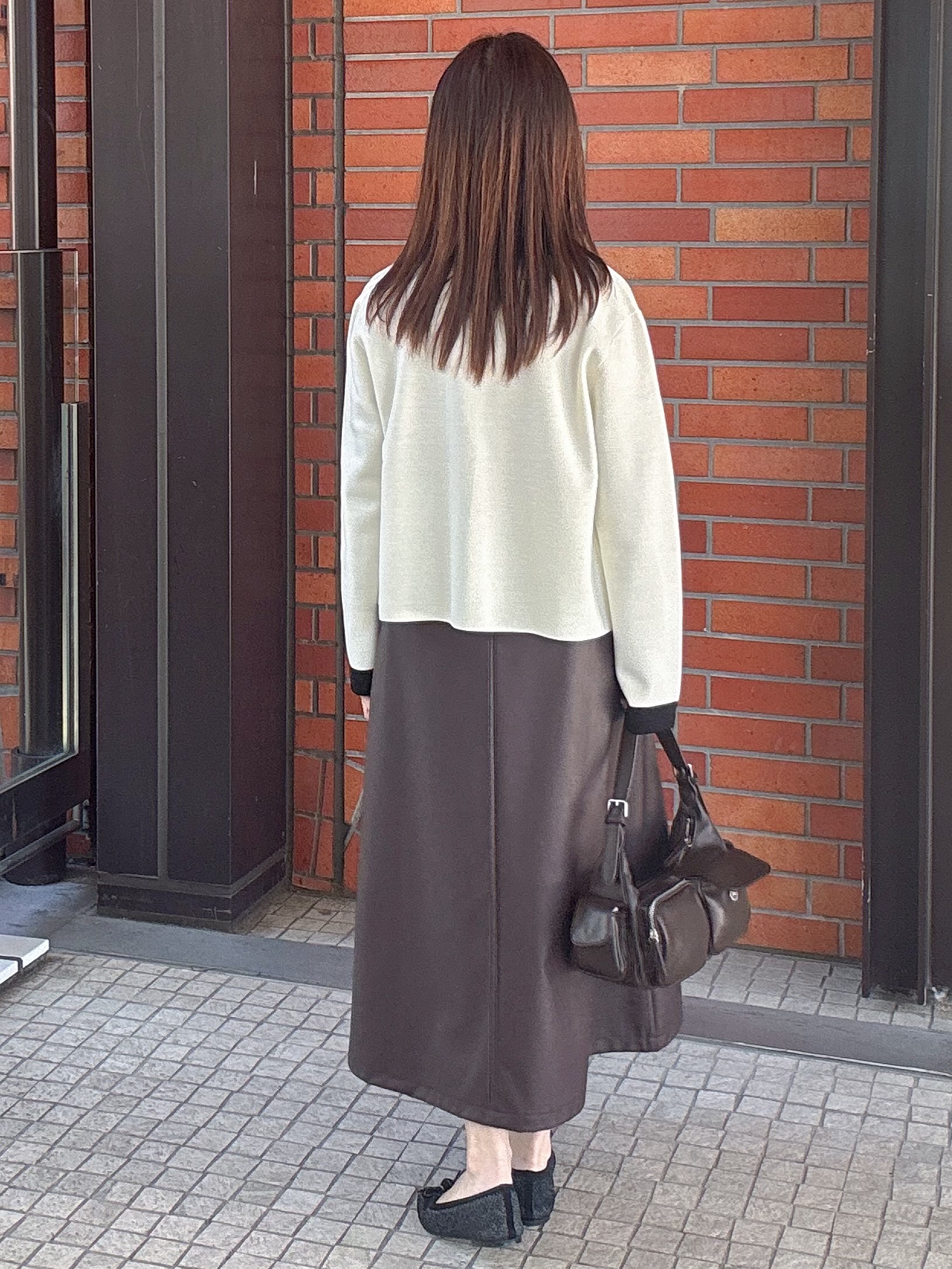 makiさんの「UNTITLED｜【アンサンブル可/ジャケットライク】モールラインカーディガン」を使ったコーディネート