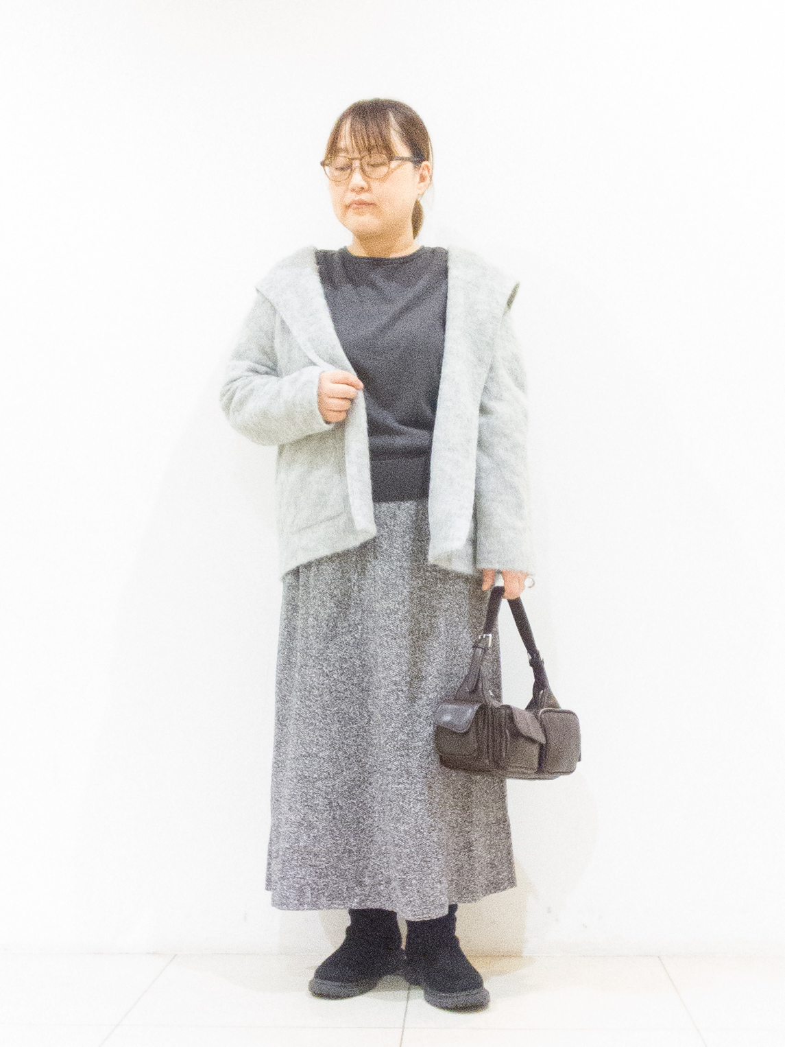 takedaさんの「UNTITLED｜【軽アウター/秋羽織り】シャギーフーディ―カーディガン」を使ったコーディネート