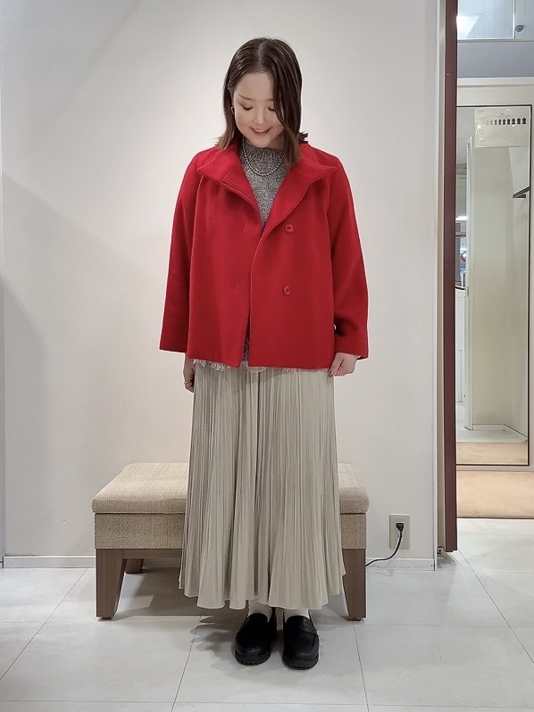 YUIさんの「UNTITLED｜【軽アウター/ウール100】ウールショートコート」を使ったコーディネート