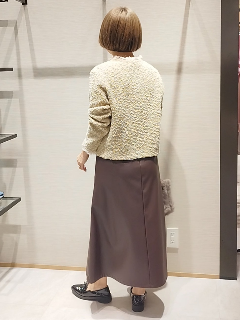 s u g iさんの「UNTITLED｜【ジャケットライク/秋羽織り】ファンシーヤーンツイードニットカーディガン」を使ったコーディネート