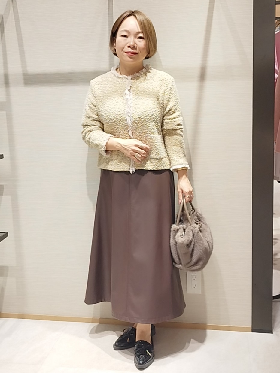 s u g iさんの「UNTITLED｜【ジャケットライク/秋羽織り】ファンシーヤーンツイードニットカーディガン」を使ったコーディネート