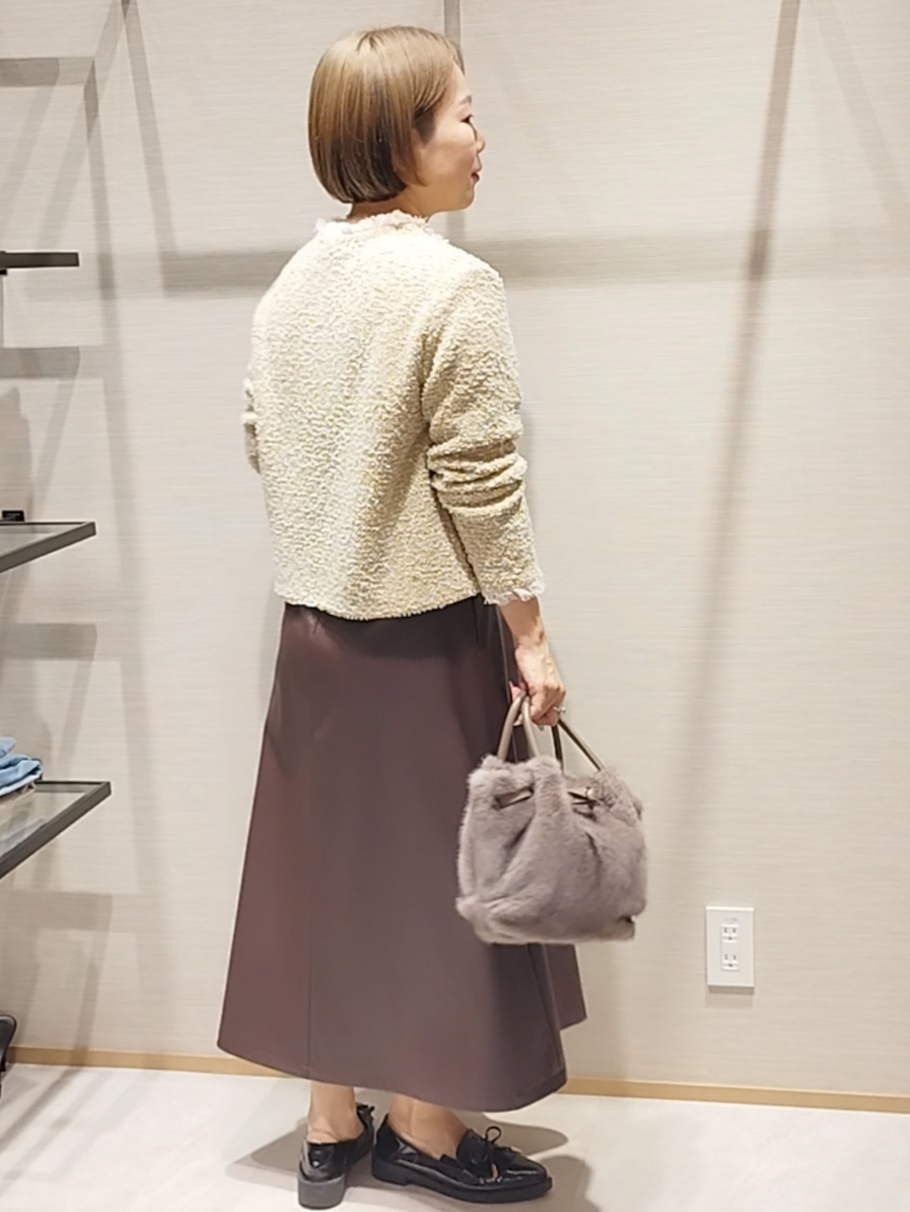 s u g iさんの「UNTITLED｜【ジャケットライク/秋羽織り】ファンシーヤーンツイードニットカーディガン」を使ったコーディネート