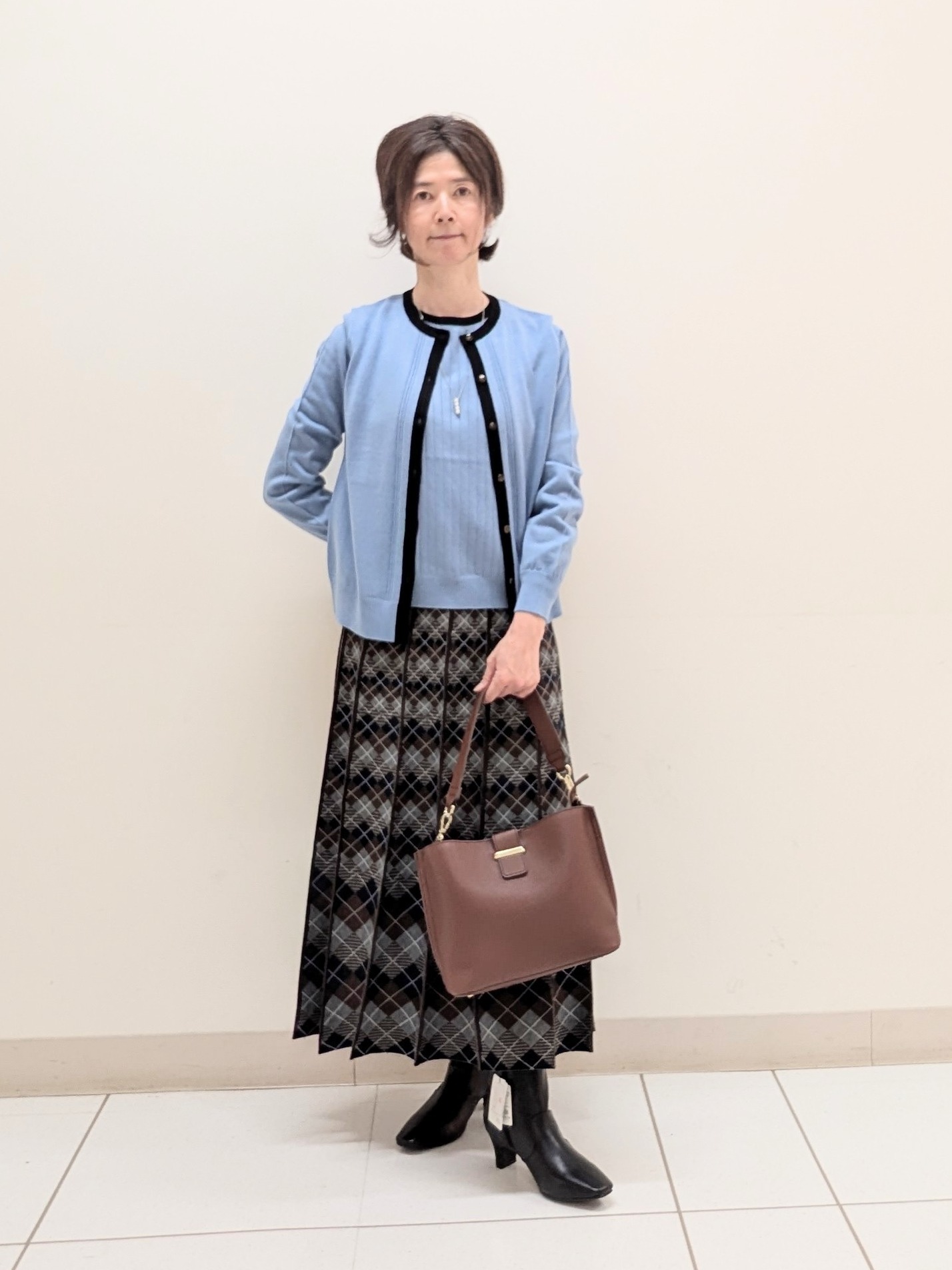 Rumiさんの「Reflect｜【手洗い／アンサンブル可】フェミニンカーディガン」を使ったコーディネート