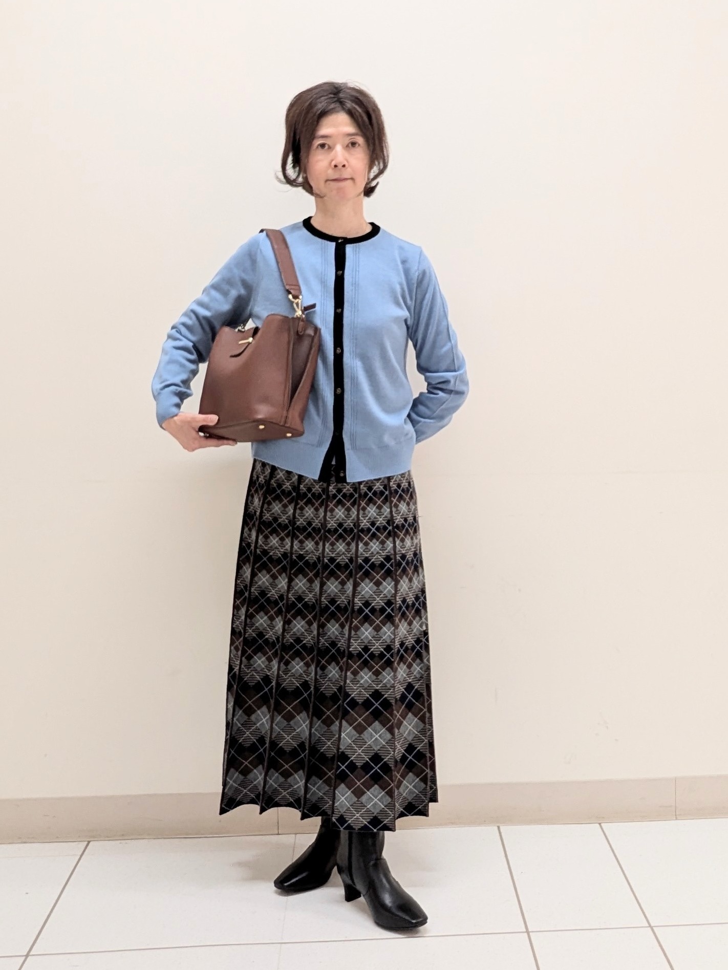 Rumiさんの「Reflect｜【手洗い／アンサンブル可】フェミニンカーディガン」を使ったコーディネート