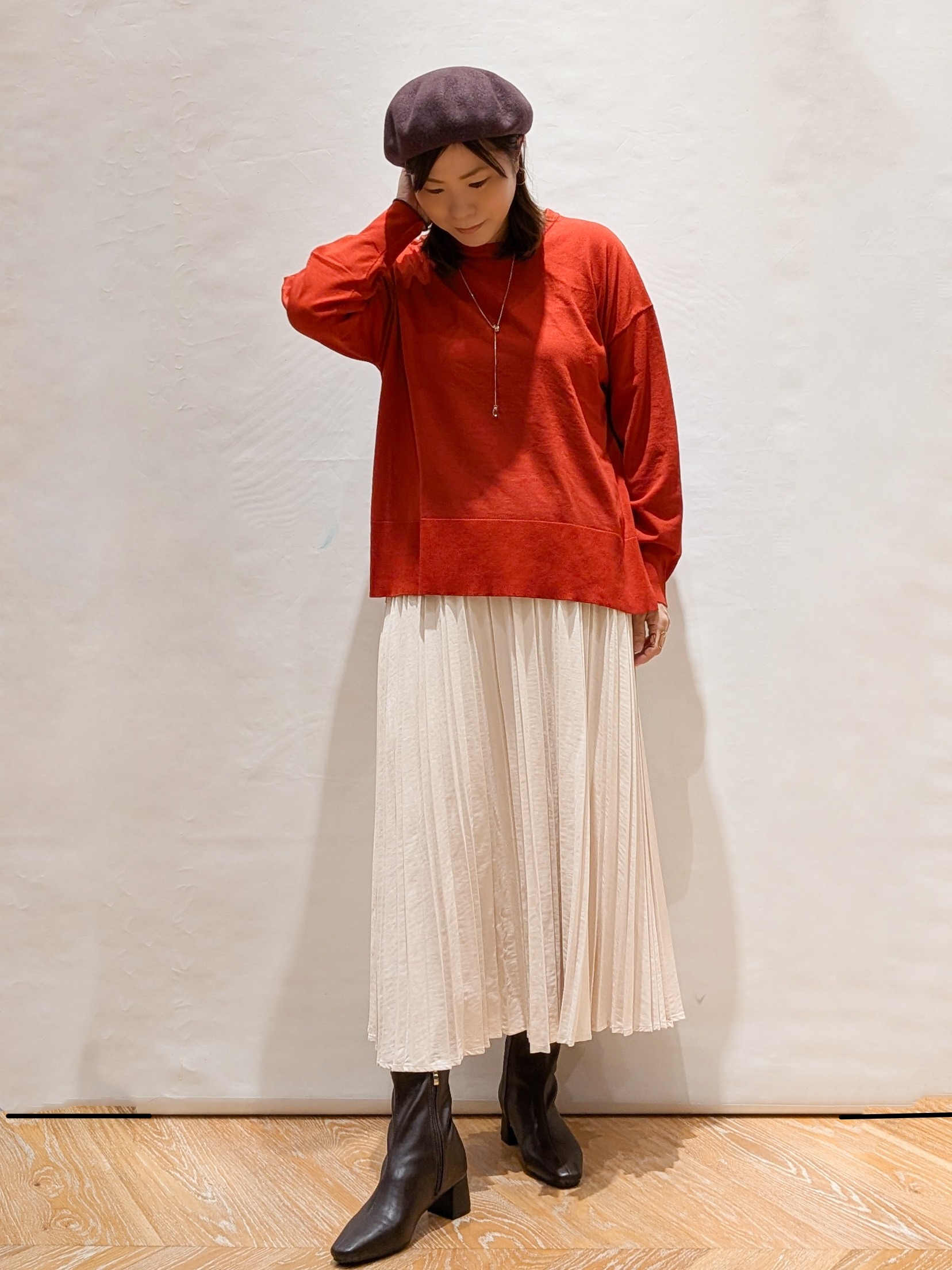 Shihoさんの「OPAQUE.CLIP｜リラクシークルーニット【洗濯機OK】」を使ったコーディネート