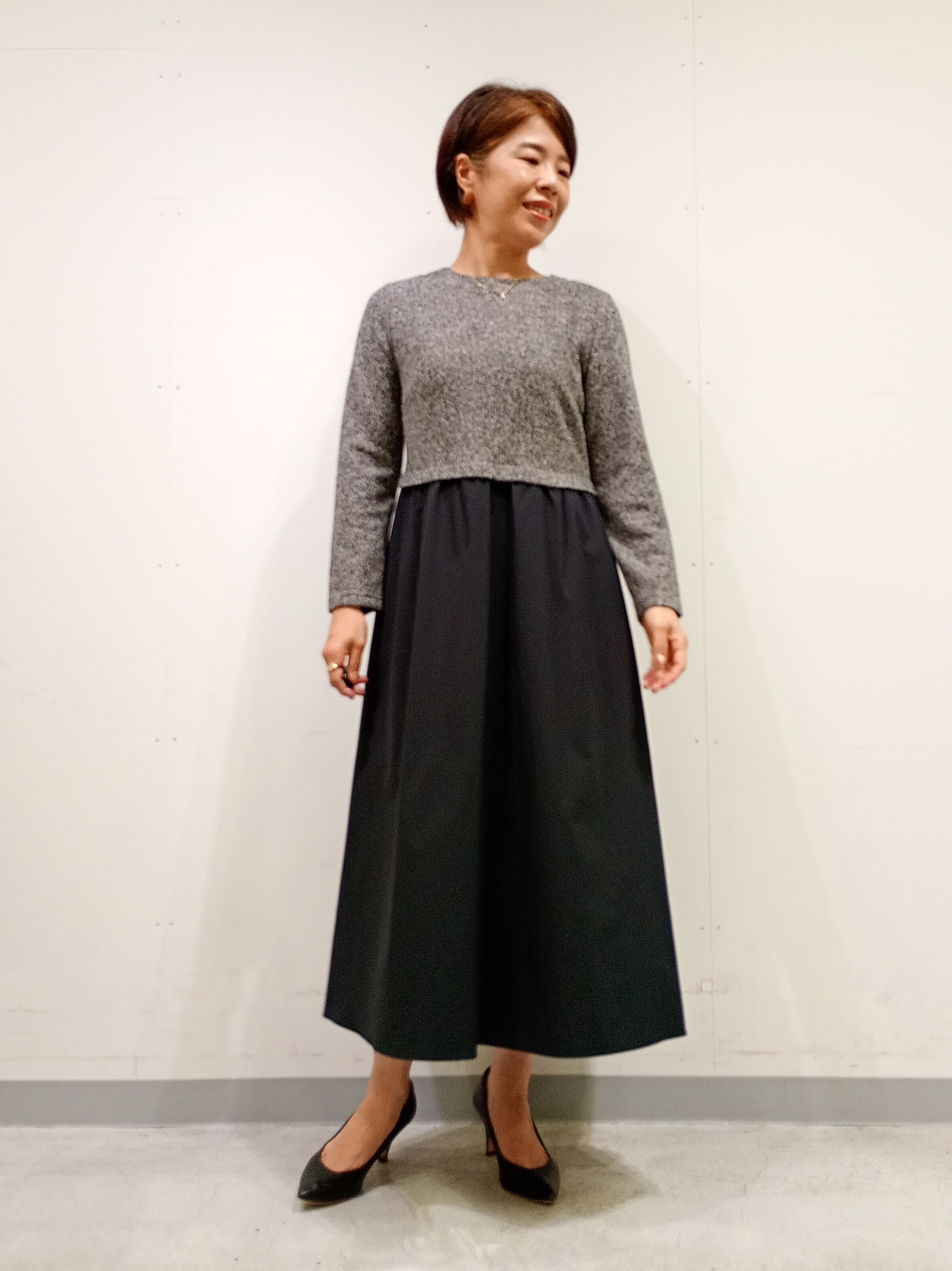 Kさんの「INDIVI｜【風合い柔らか／SETUP可】ブークレ起毛ジャージジャケット」を使ったコーディネート