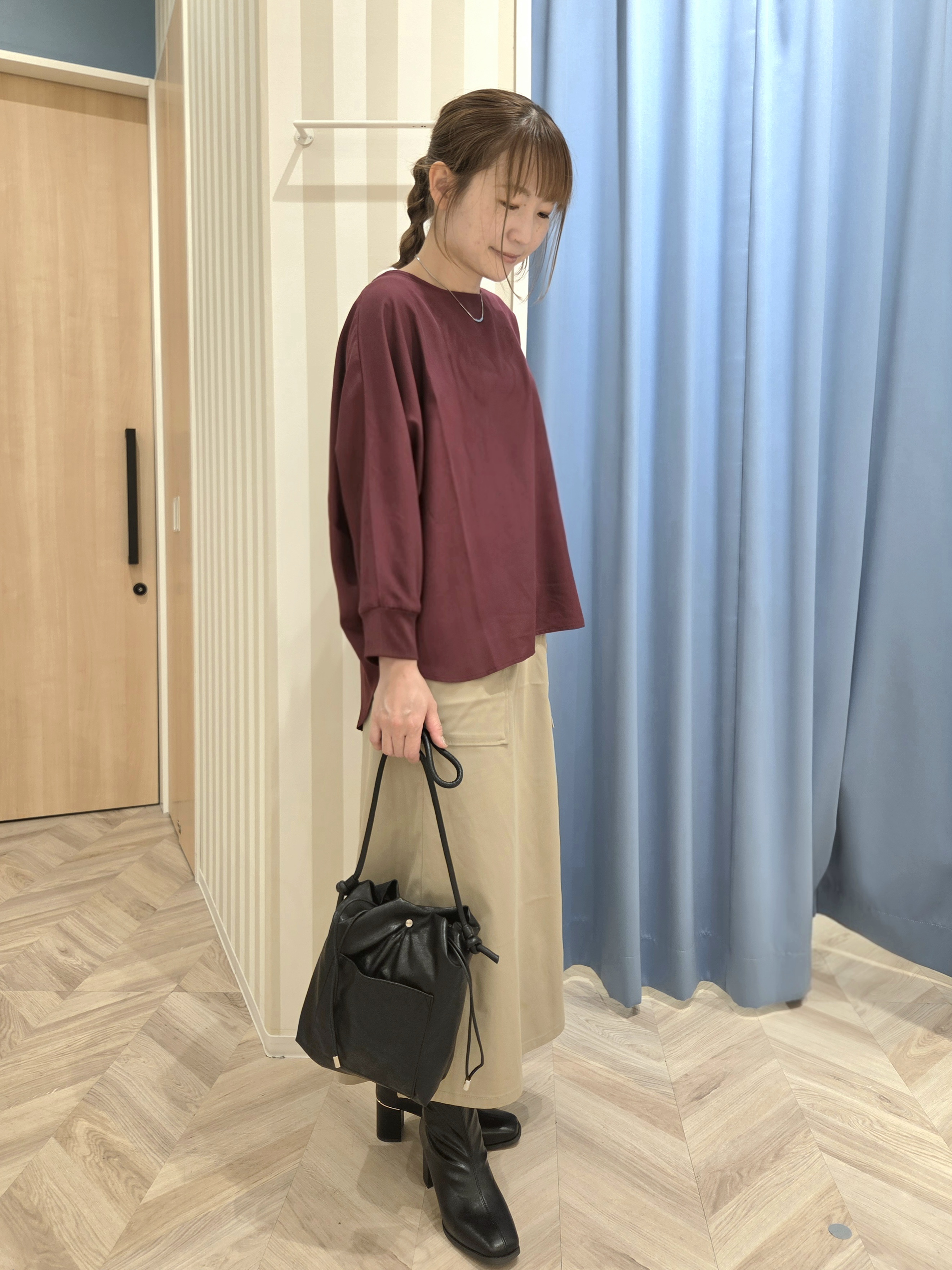 Ikumiさんの「SHOO･LA･RUE｜【着丈選べる/洗濯後しわになりにくい】インせず着られる ドルマンブラウス」を使ったコーディネート