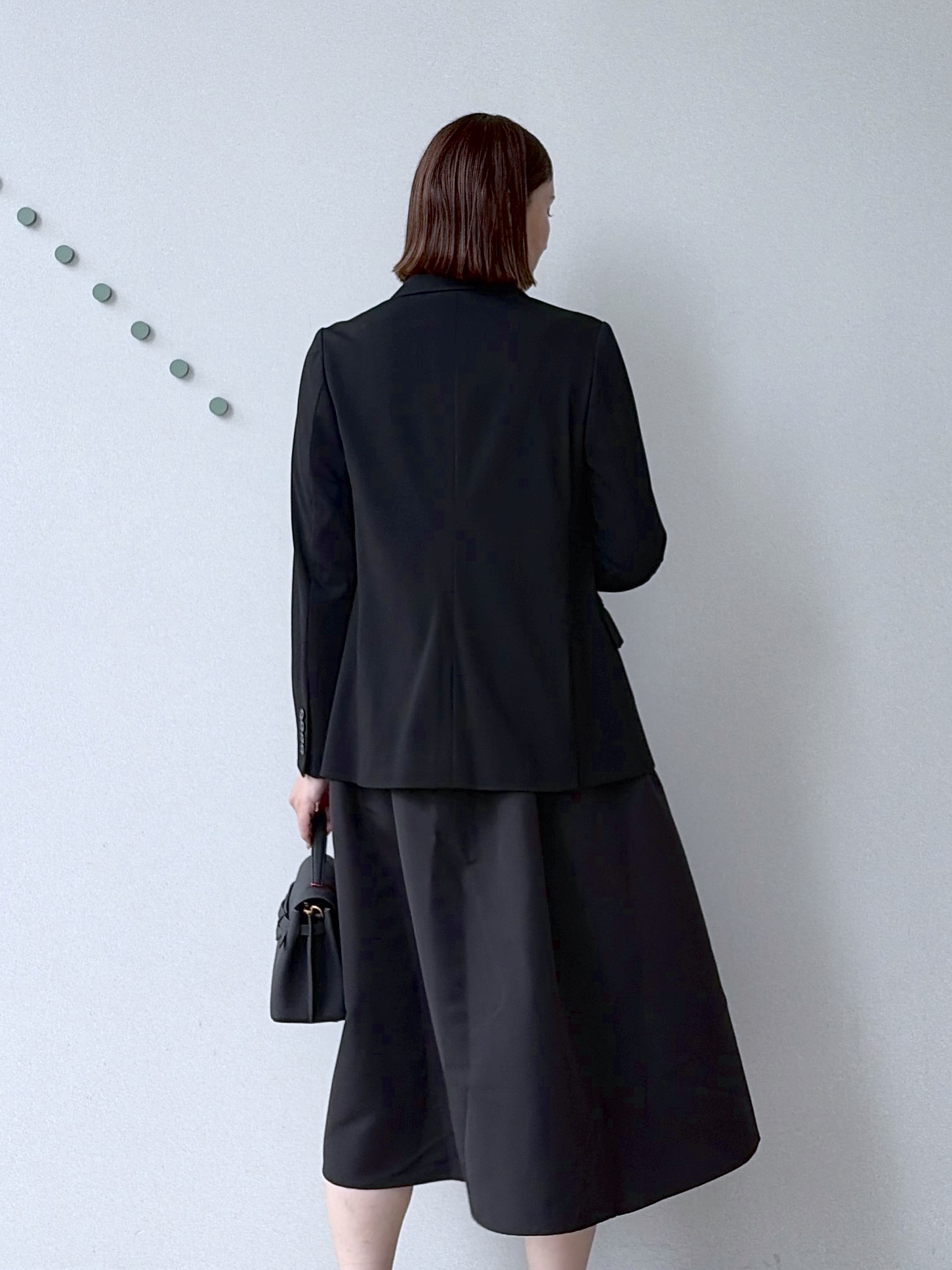 yoshikadoさんの「DRESSTERIOR｜バイカラーニットコンビワンピース」を使ったコーディネート