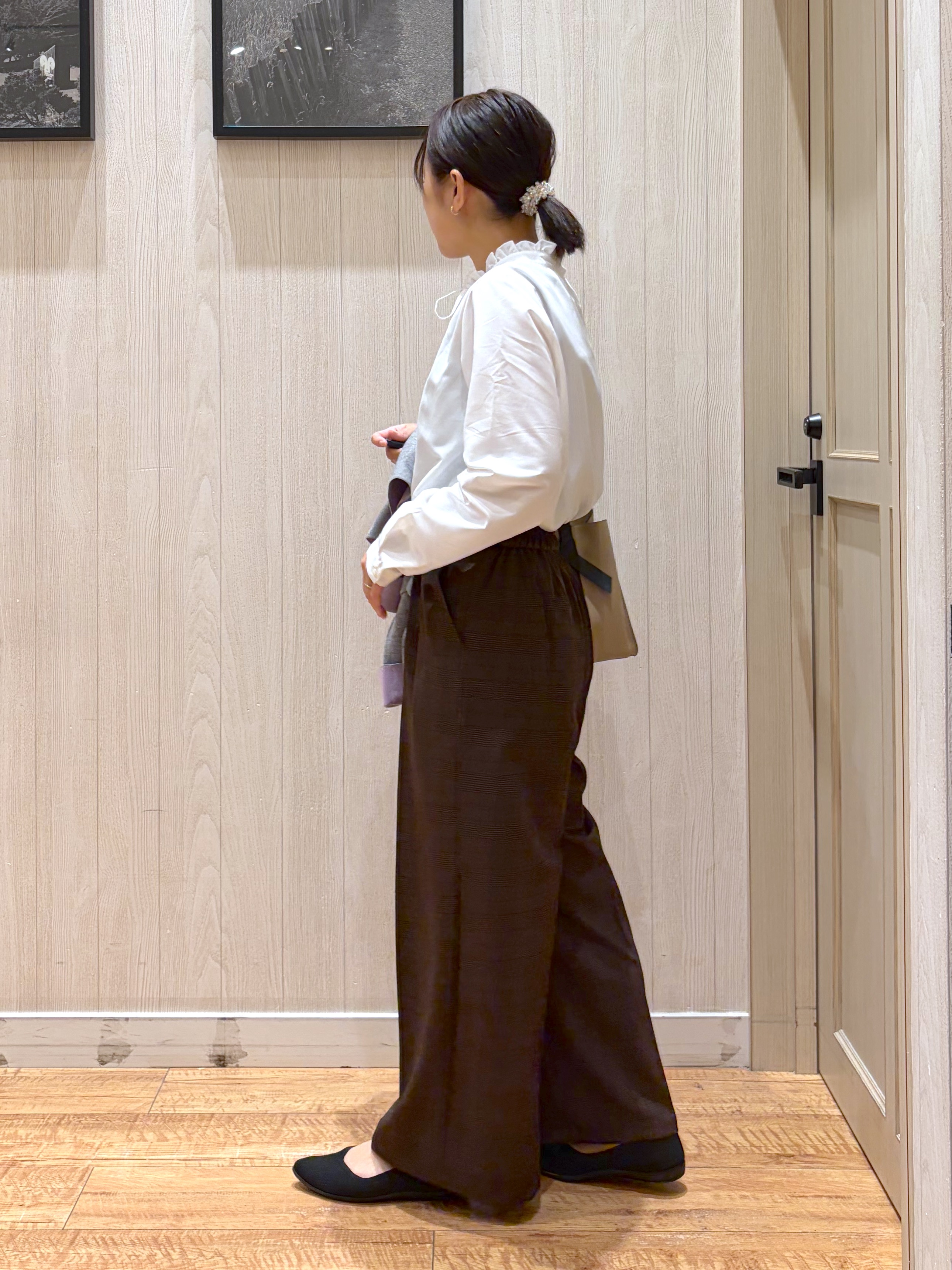 shirayuuuさんの「SHOO･LA･RUE｜【S-LL/洗濯機可/静電気防止】もちもち配色ダブルフェイスカーディガン」を使ったコーディネート