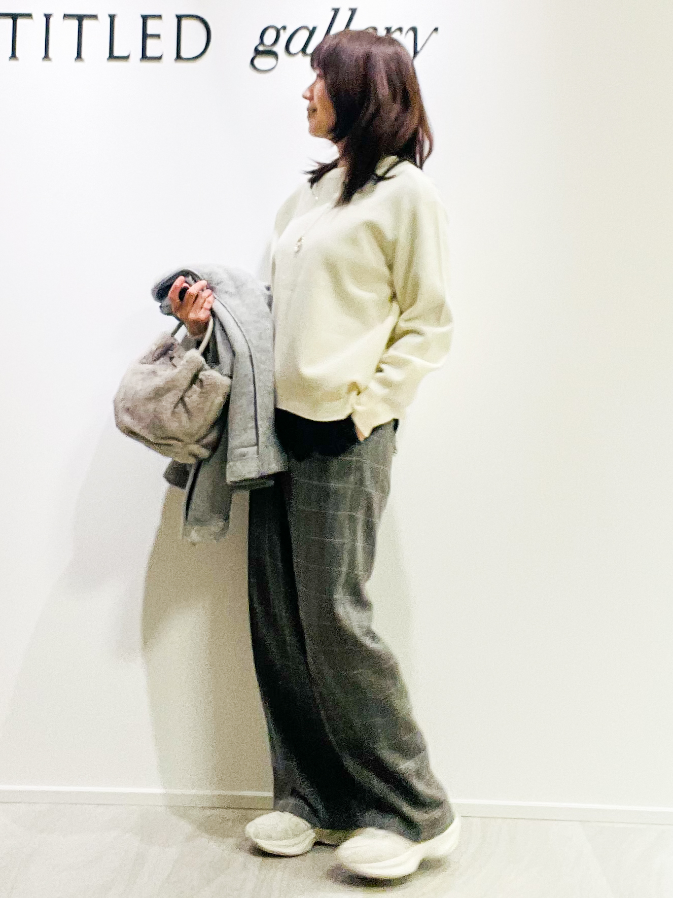 めいさんの「UNTITLED｜【きれいめカジュアル】スウェットライクニットプルオーバー」を使ったコーディネート
