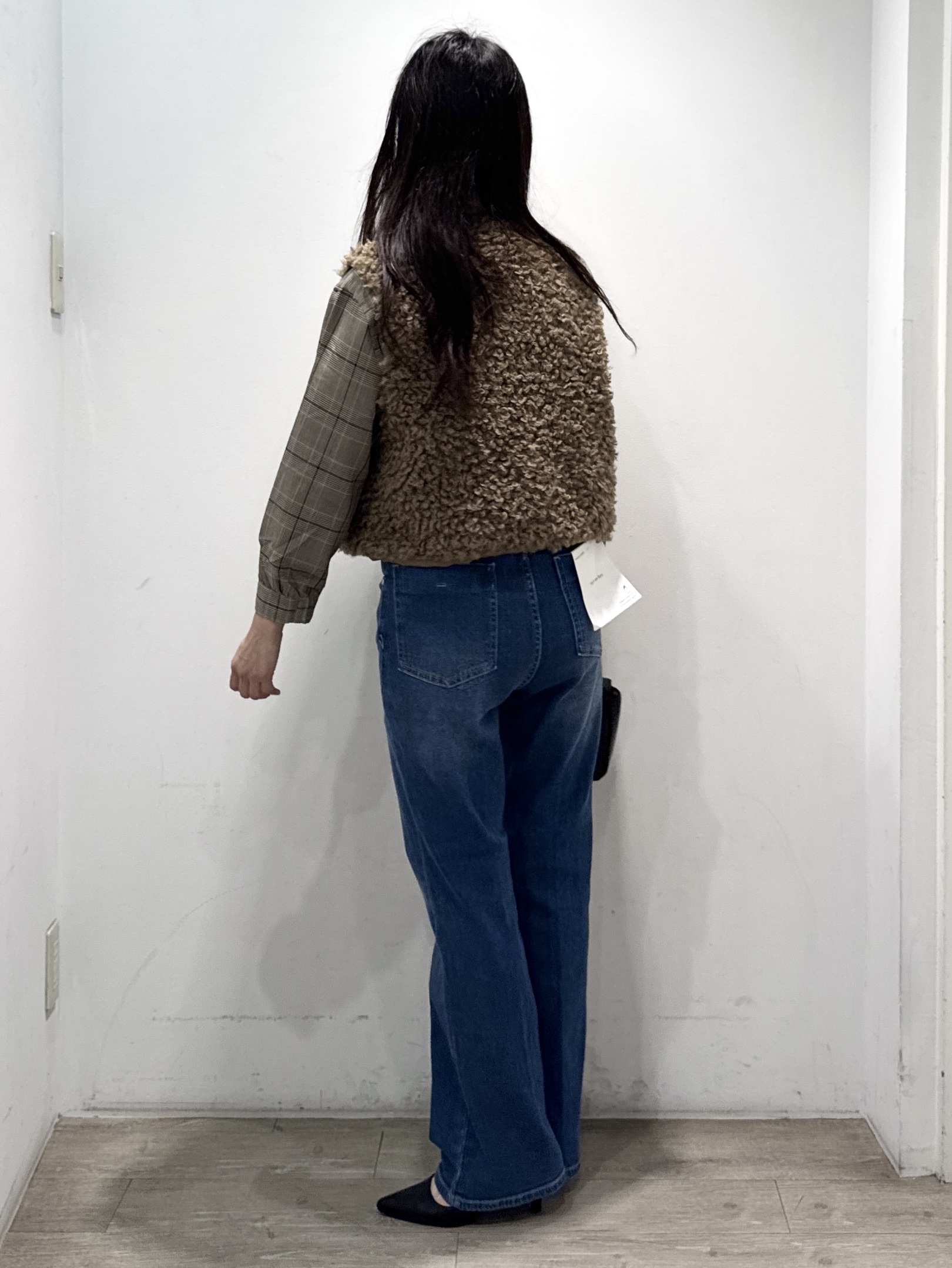 yuicciさんの「OPAQUE.CLIP｜【森絵梨佳さん着用】チェック柄フリルブラウス《洗濯機OK》」を使ったコーディネート
