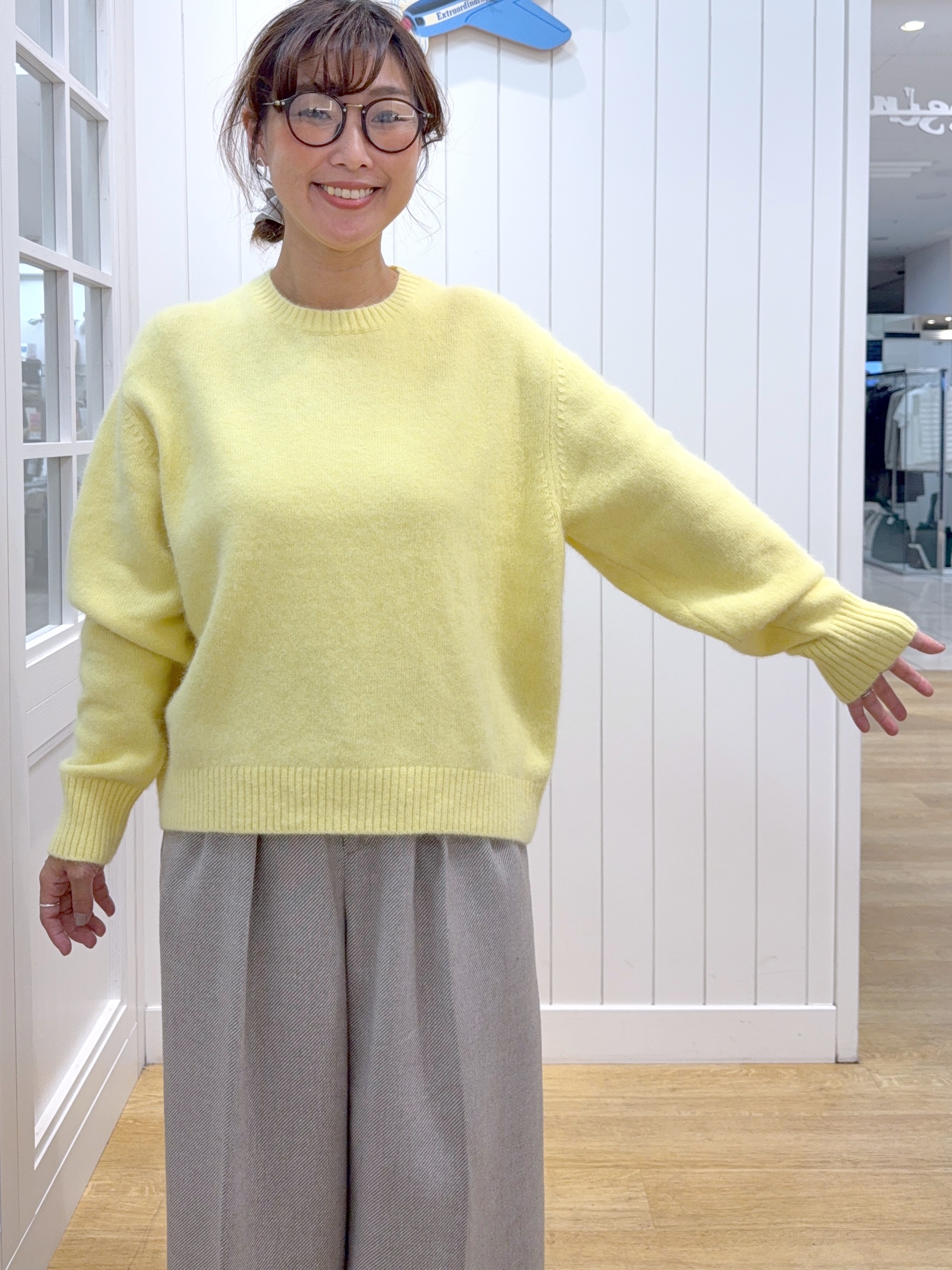 Osawaさんの「Dessin｜【洗える/秋のレイヤード】シュリンクレース ハイネックプルオーバー」を使ったコーディネート