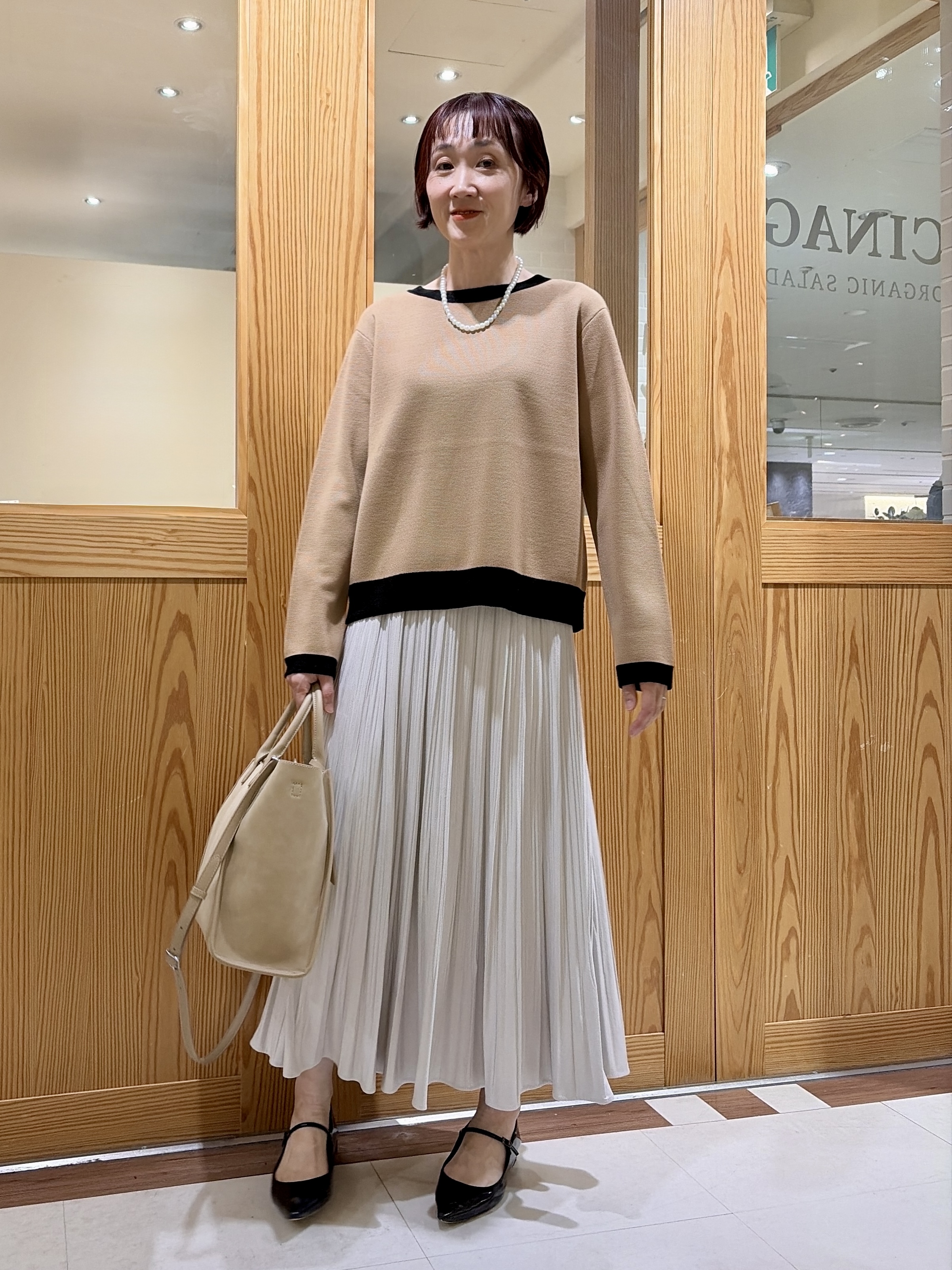 ゆうさんの「UNTITLED｜【アンサンブル可/上品映え】モールラインクルーネックニット」を使ったコーディネート