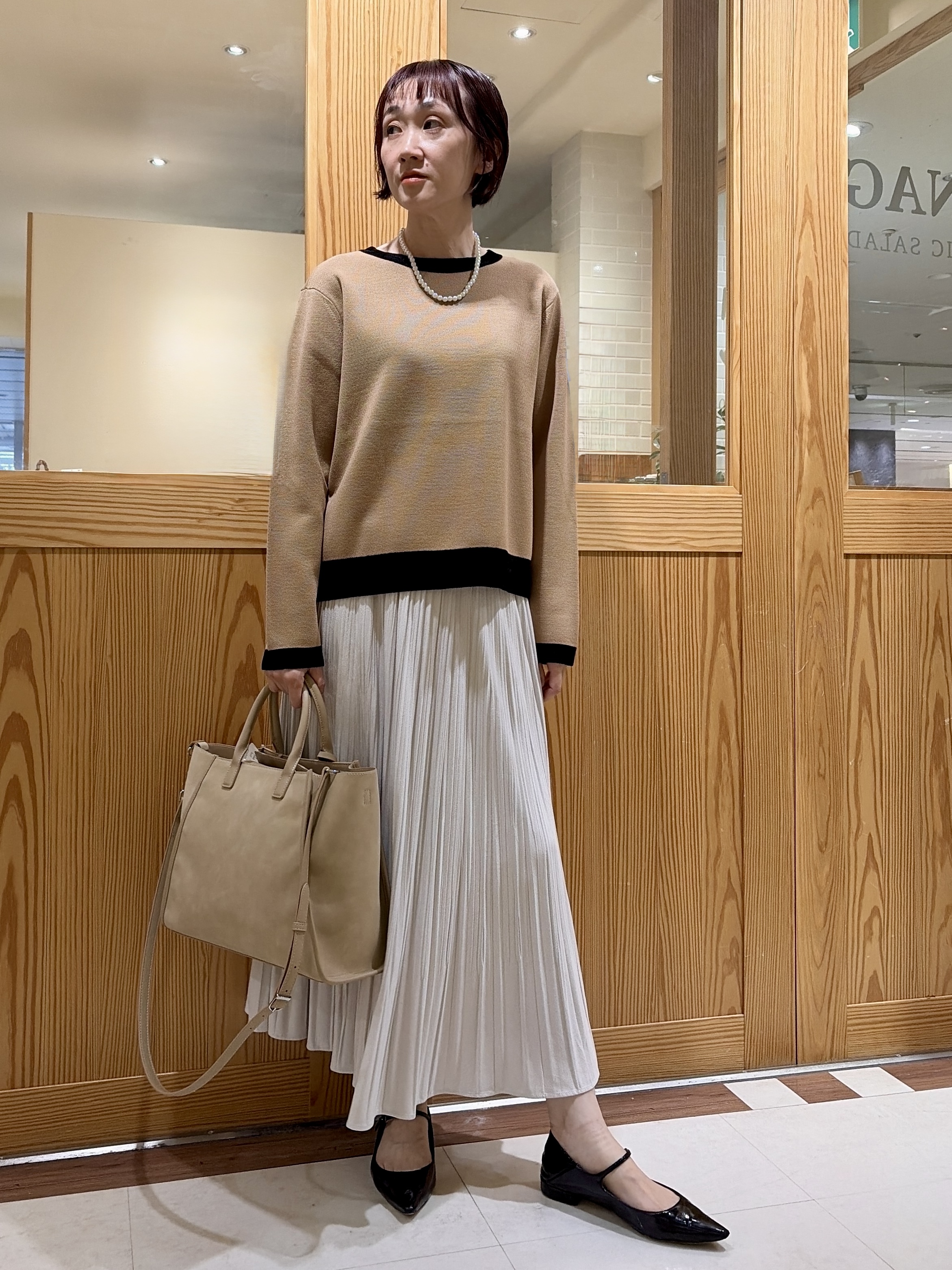 ゆうさんの「UNTITLED｜【アンサンブル可/上品映え】モールラインクルーネックニット」を使ったコーディネート