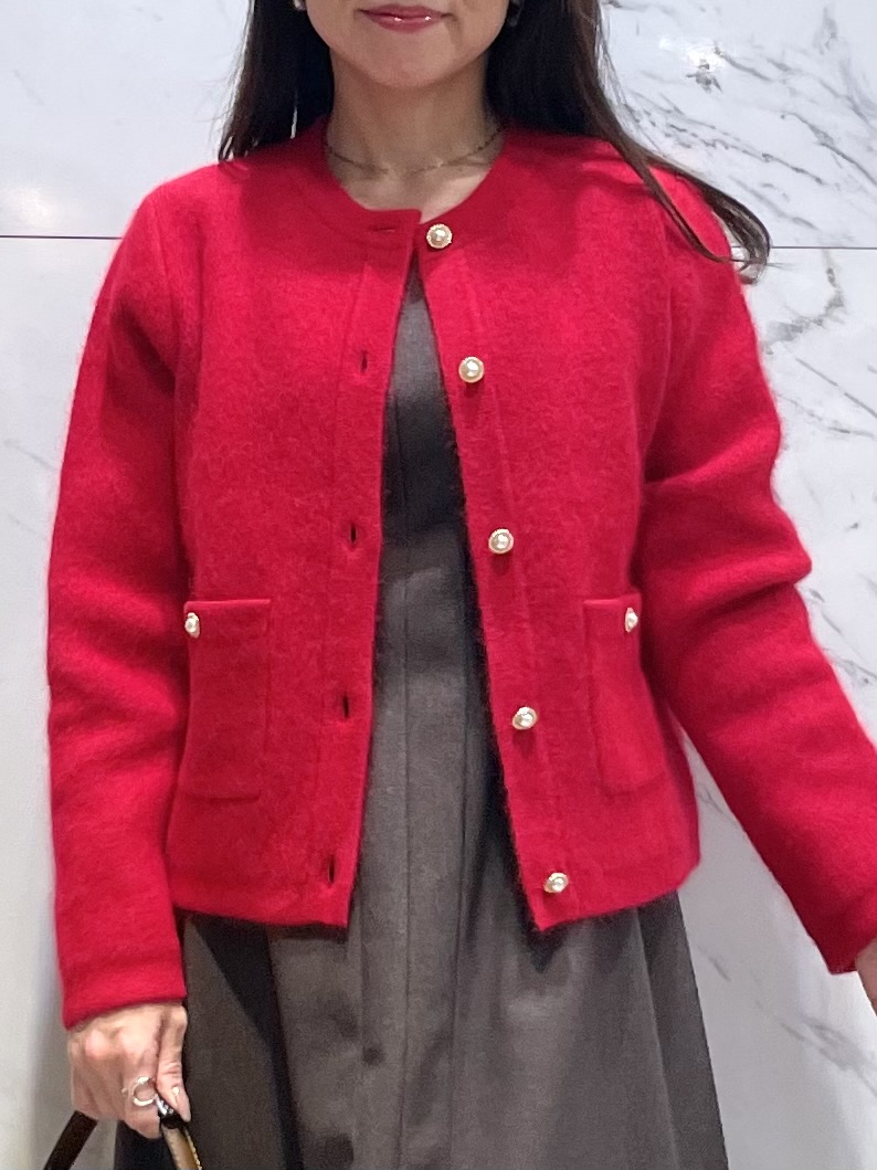 saitouさんの「COUP DE CHANCE｜【手洗い可／ラクーン混】ヘアリーカーディガン」を使ったコーディネート