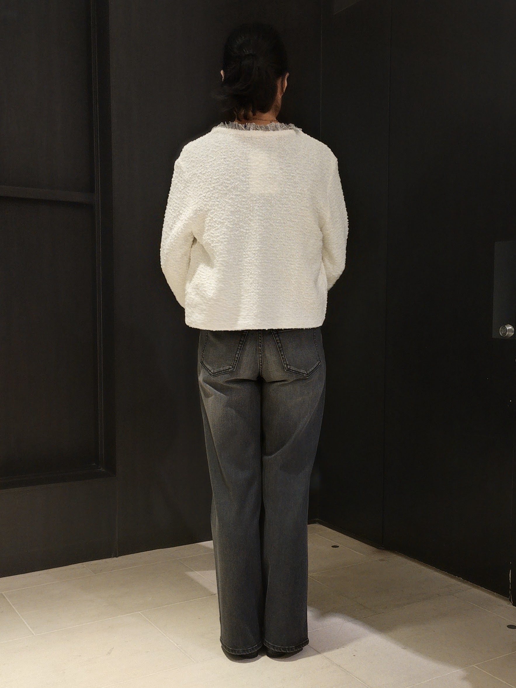 OHNUMAさんの「UNTITLED｜【ジャケットライク/秋羽織り】ファンシーヤーンツイードニットカーディガン」を使ったコーディネート