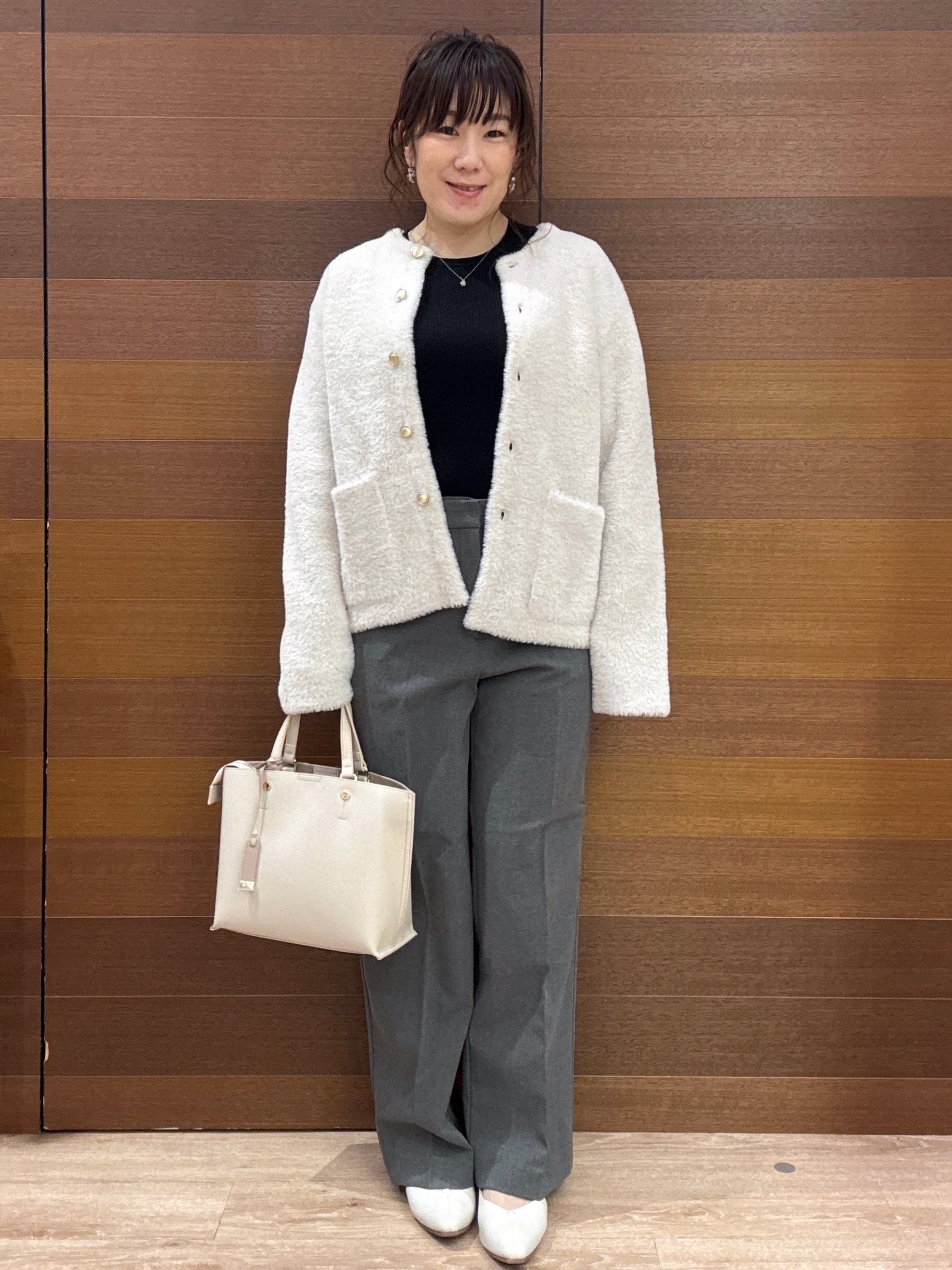 maichiさんの「OPAQUE.CLIP｜ダブルフェイスニットカーディガン」を使ったコーディネート