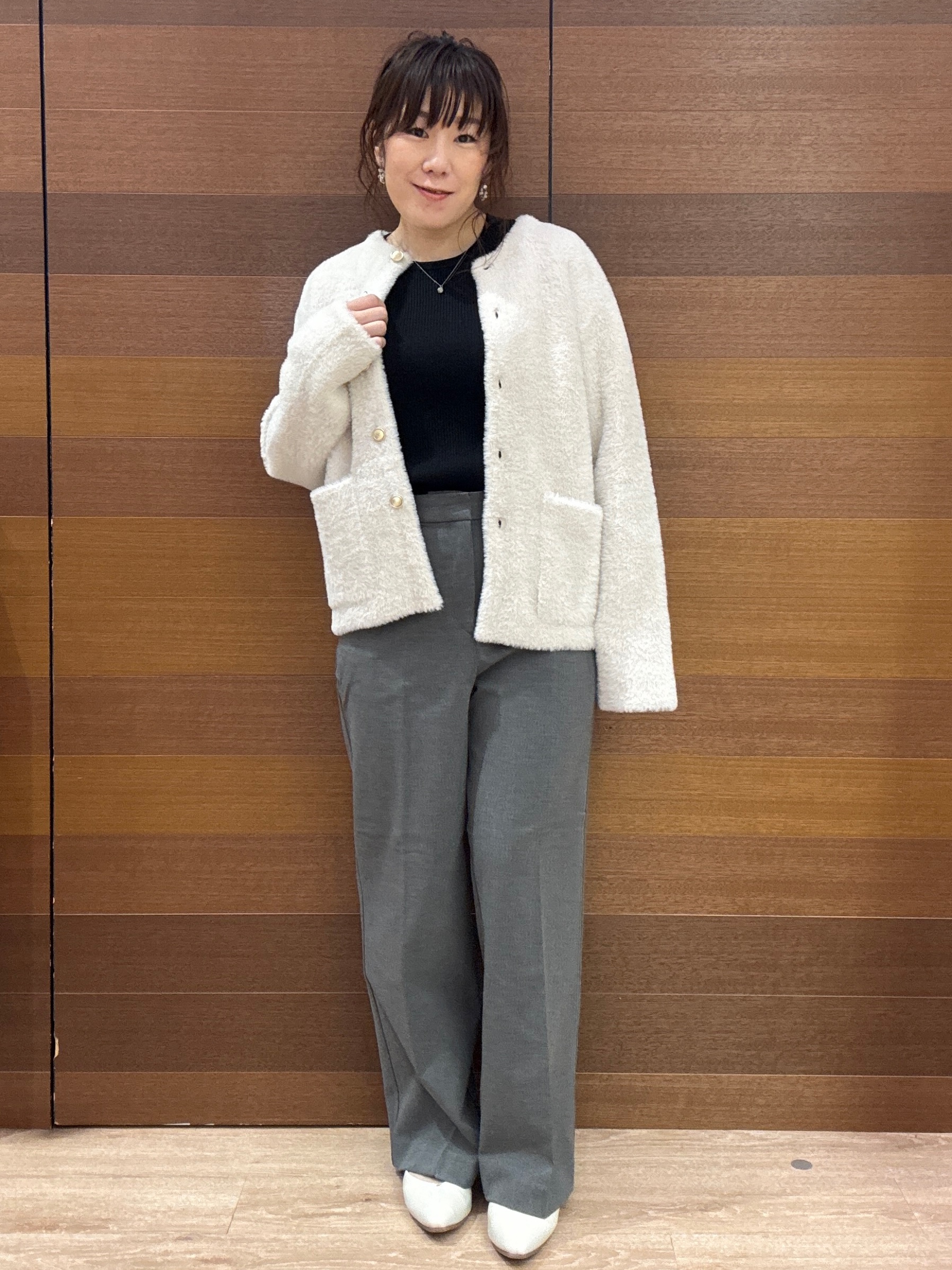 maichiさんの「OPAQUE.CLIP｜ダブルフェイスニットカーディガン」を使ったコーディネート